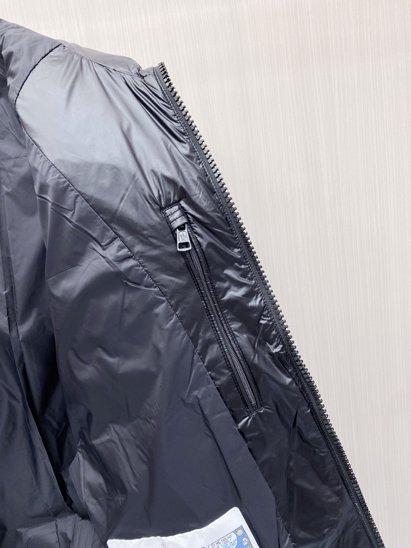 Moncler Couple Down Jacket Goose Down Black Loose Fit M-l