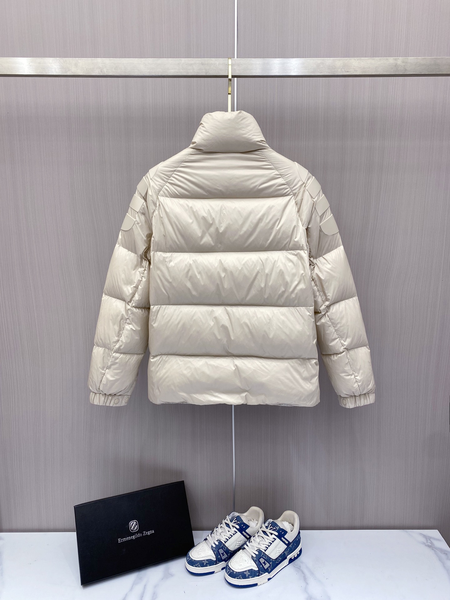 Moncler Couple Down Jacket Goose Down Black Loose Fit M-l