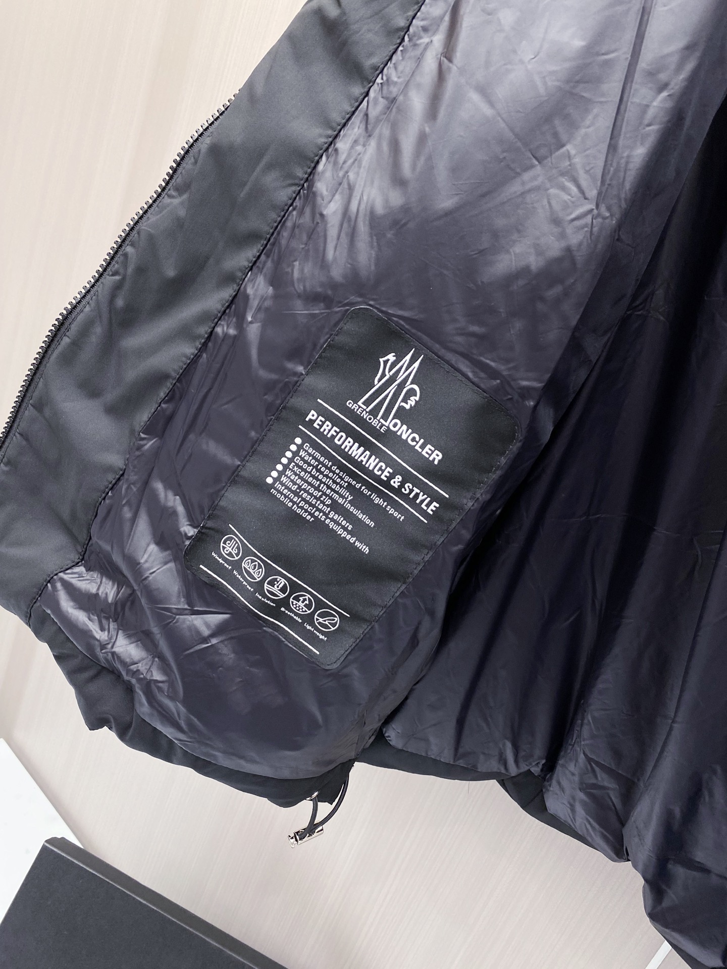 Moncler Male Down Jacket White Duck Down Black S-m-l