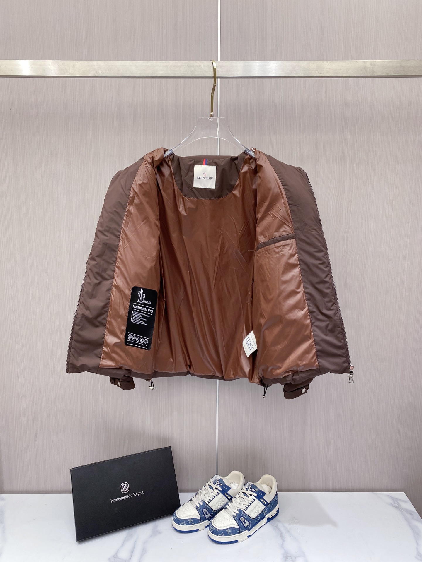 Moncler Male Down Jacket White Duck Down Black S-m-l
