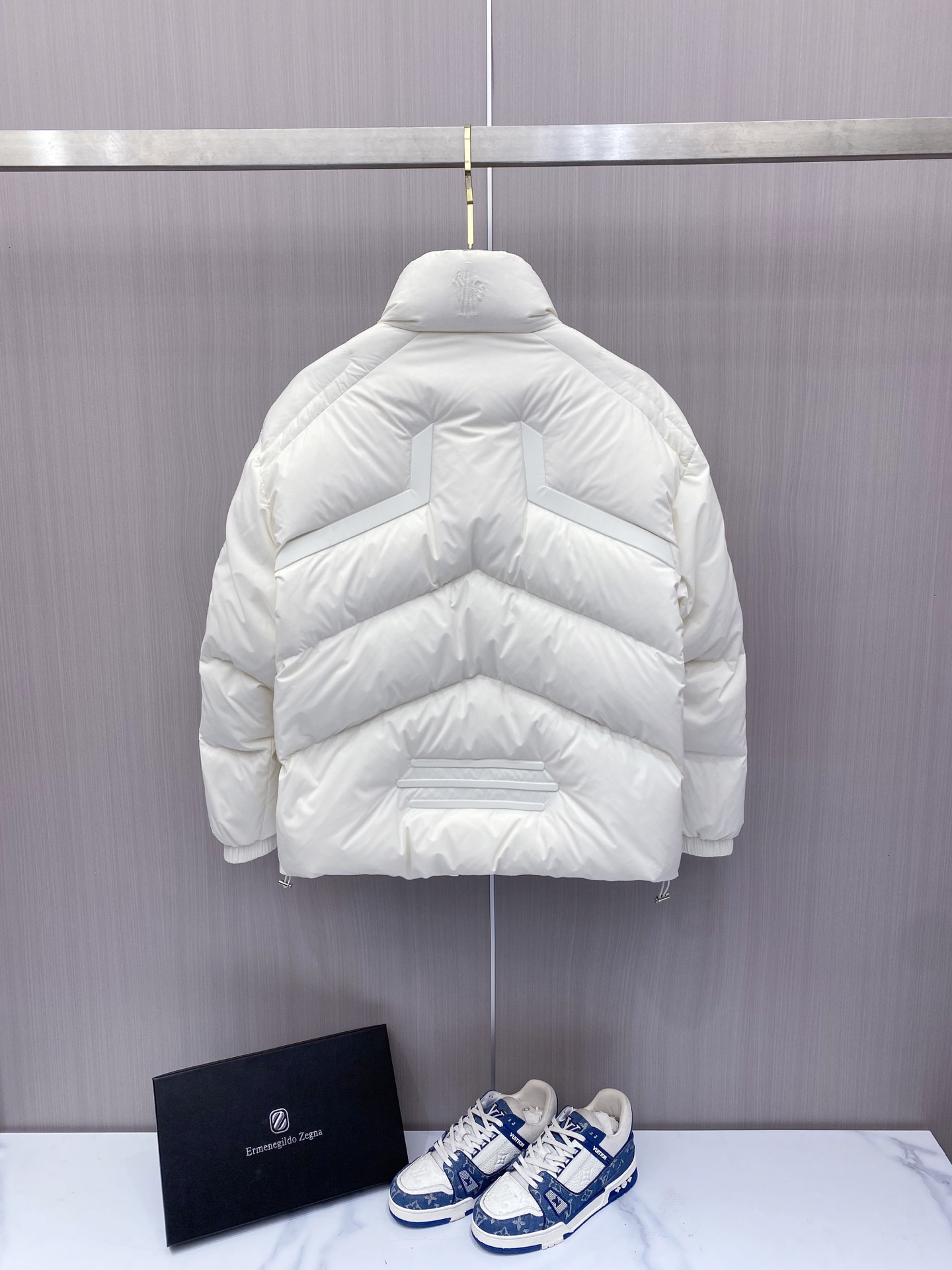 Moncler Male Down Jacket White Duck Down Black S-m-l