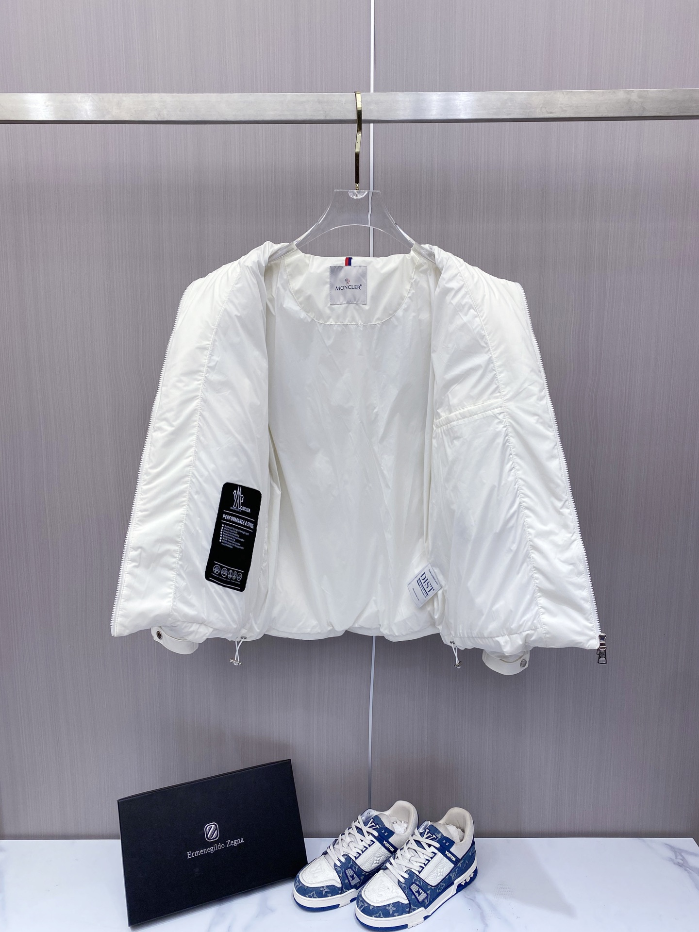 Moncler Male Down Jacket White Duck Down Black S-m-l