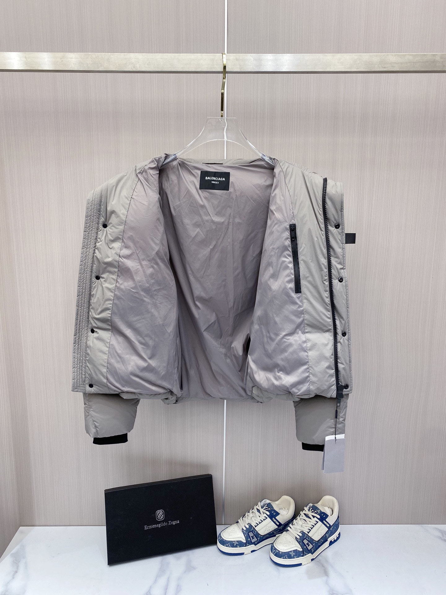 Balenciaga Down Jacket Hooded L