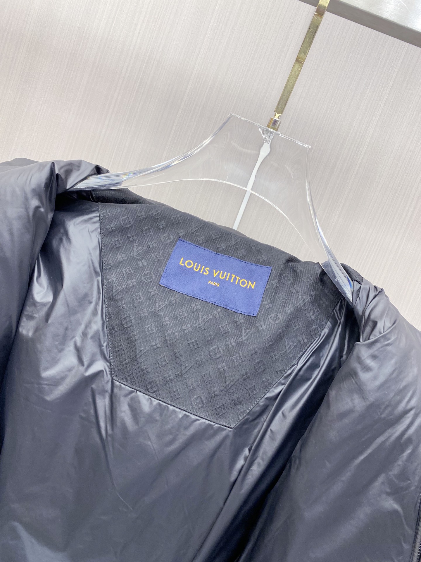Louis Vuitton Male Down Jacket Goose Down Black Hooded S-m-l-xl