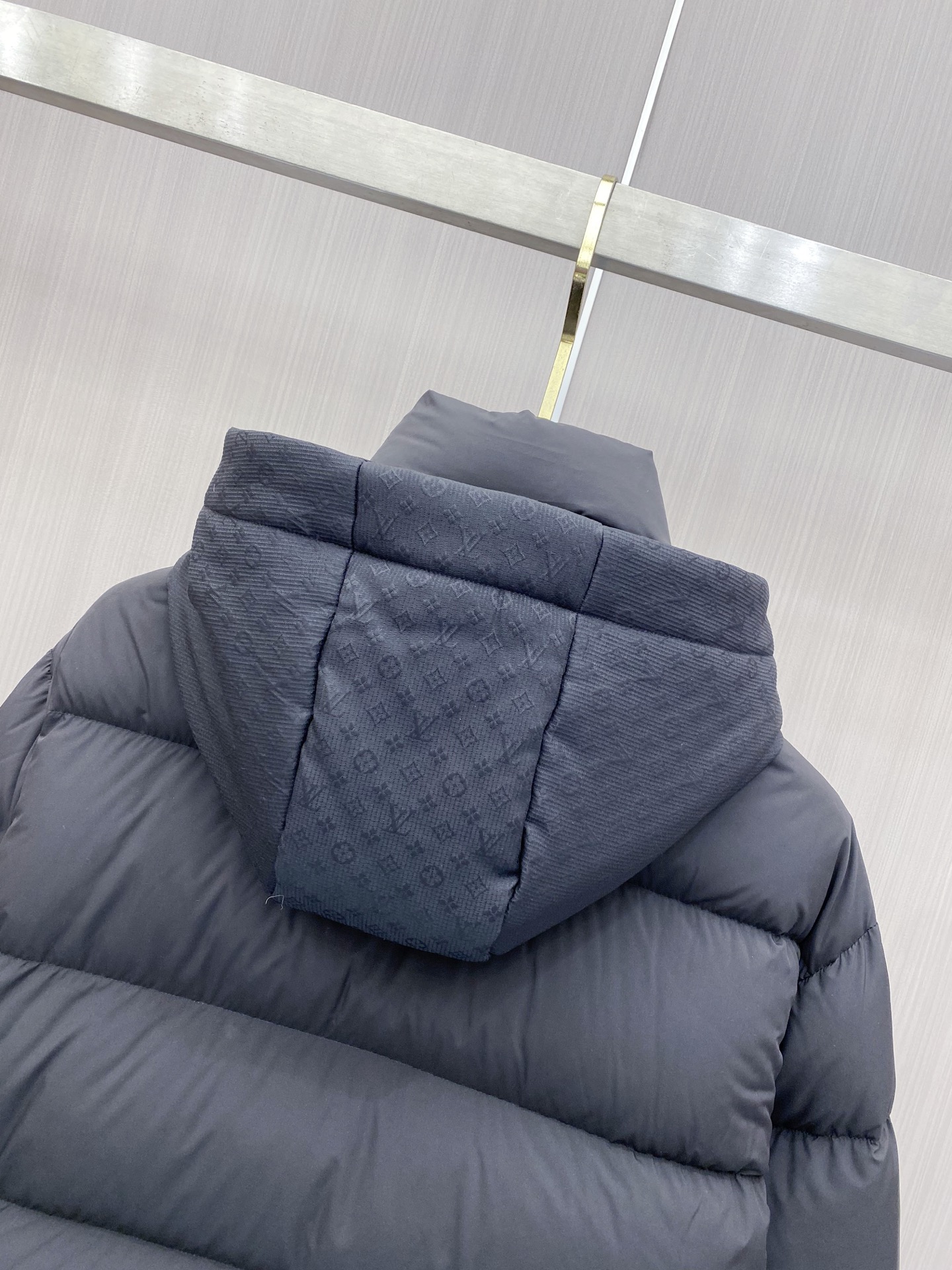 Louis Vuitton Male Down Jacket Goose Down Black Hooded S-m-l-xl