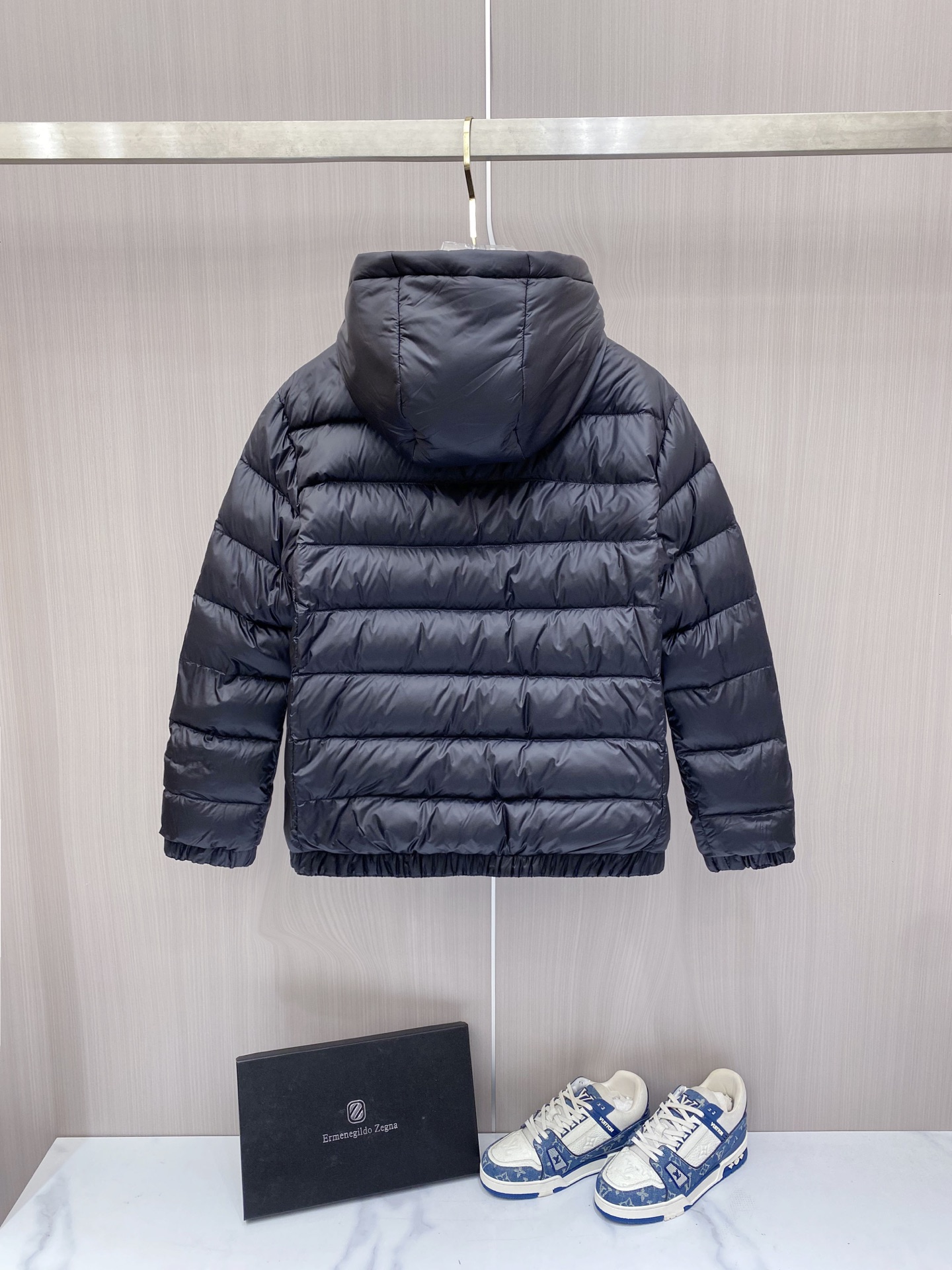 Prada Down Jacket Black Hooded M-54-48-56-50-52