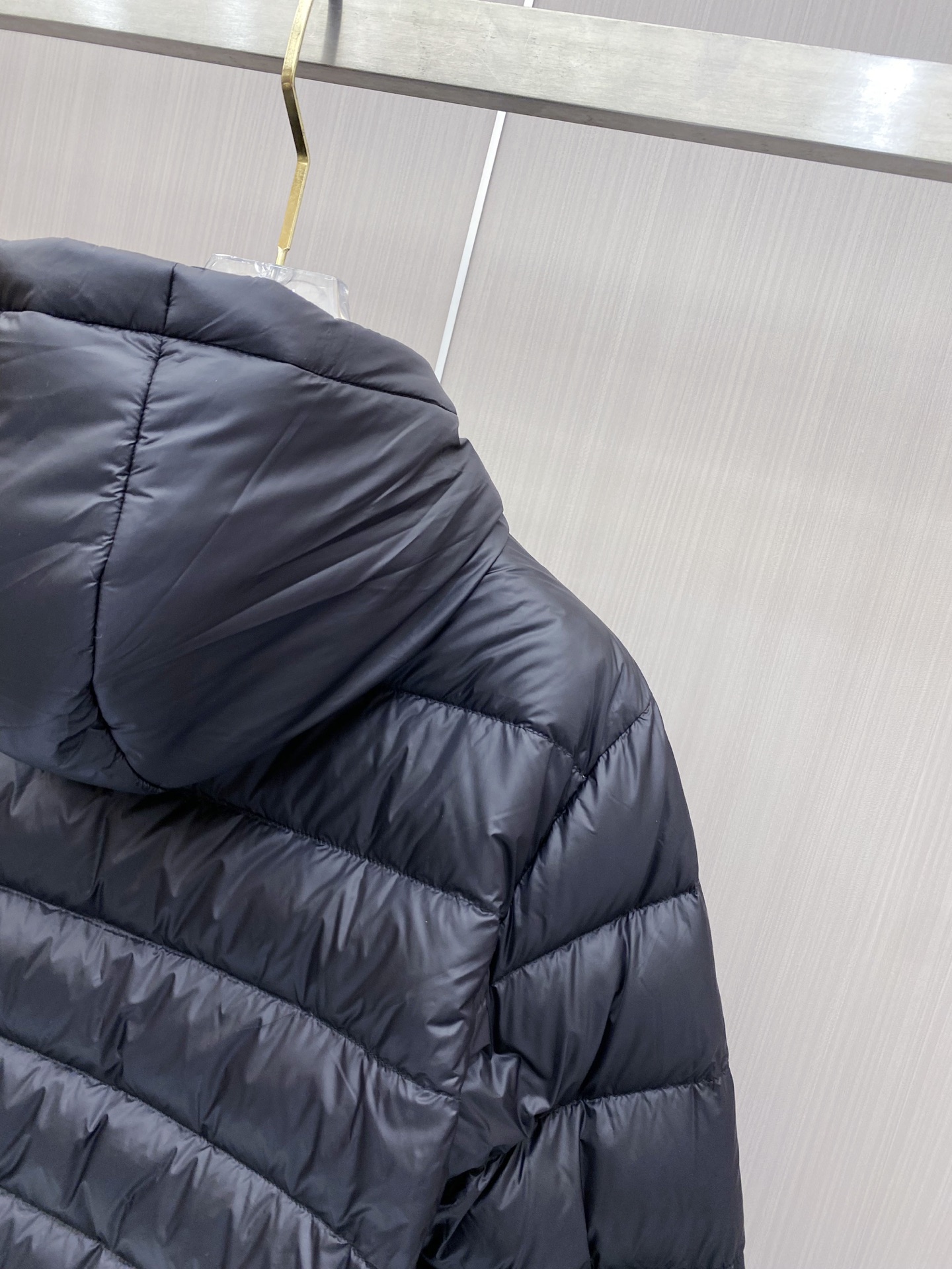 Prada Down Jacket Black Hooded M-54-48-56-50-52