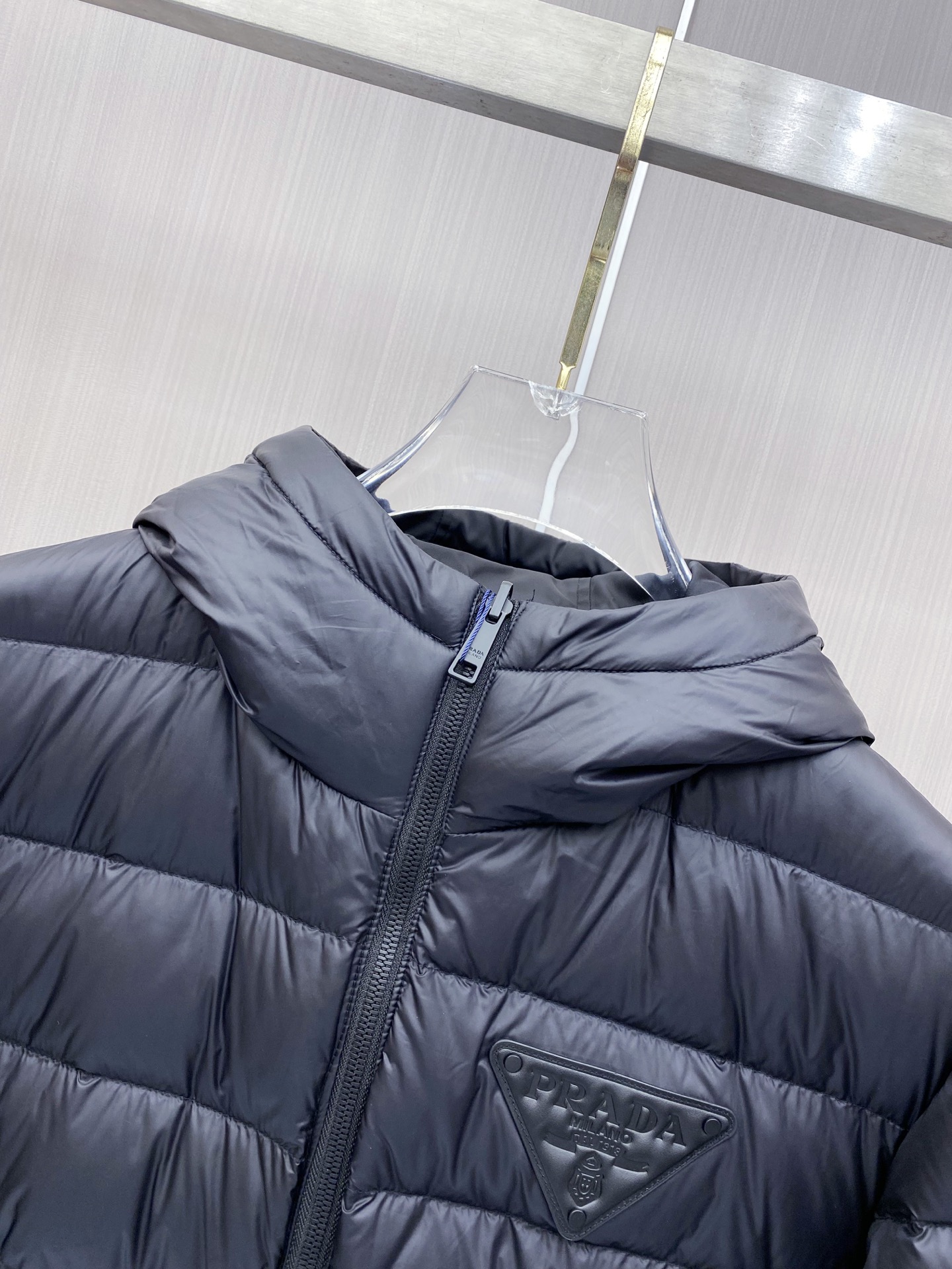 Prada Down Jacket Black Hooded M-54-48-56-50-52
