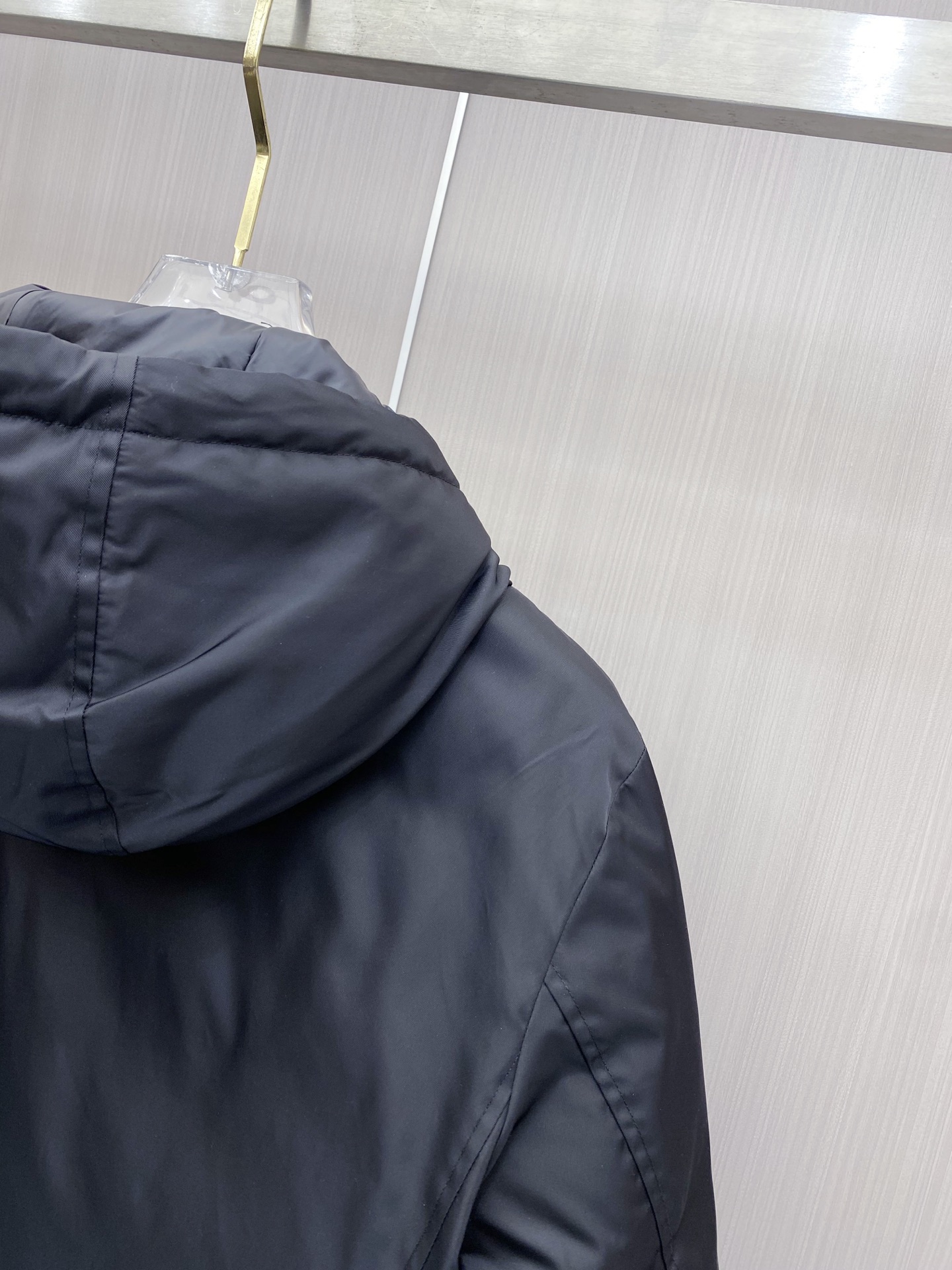Prada Down Jacket Black Hooded M-54-48-56-50-52