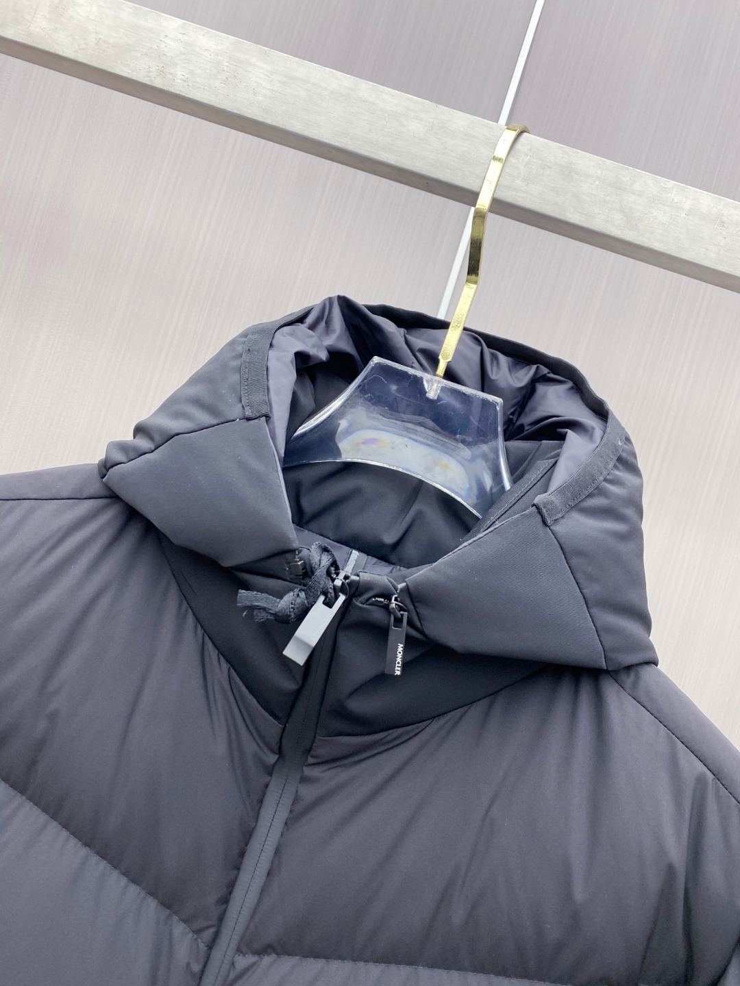 Moncler Male Jacket Goose Down Black Hooded S-m-l