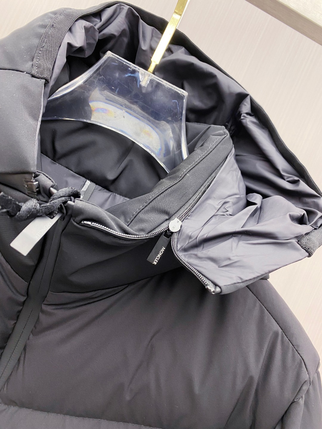 Moncler Male Jacket Goose Down Black Hooded S-m-l