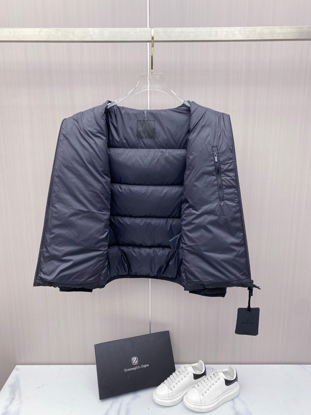 Moncler Male Jacket Goose Down Black Hooded S-m-l