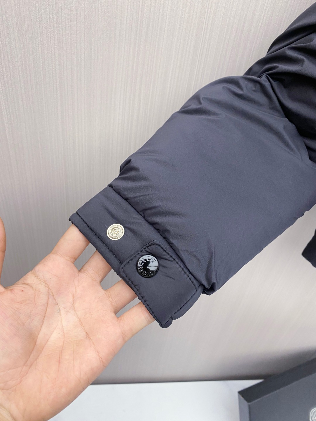 Moncler Down Jacket Polyester Black S-m-l