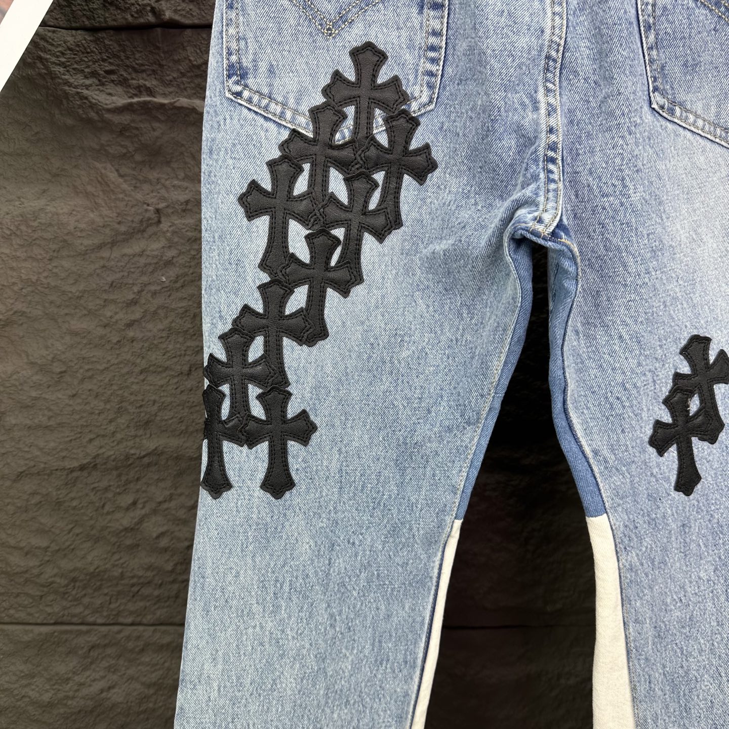 Chrome Hearts Couple Jeans Black Couple Style L