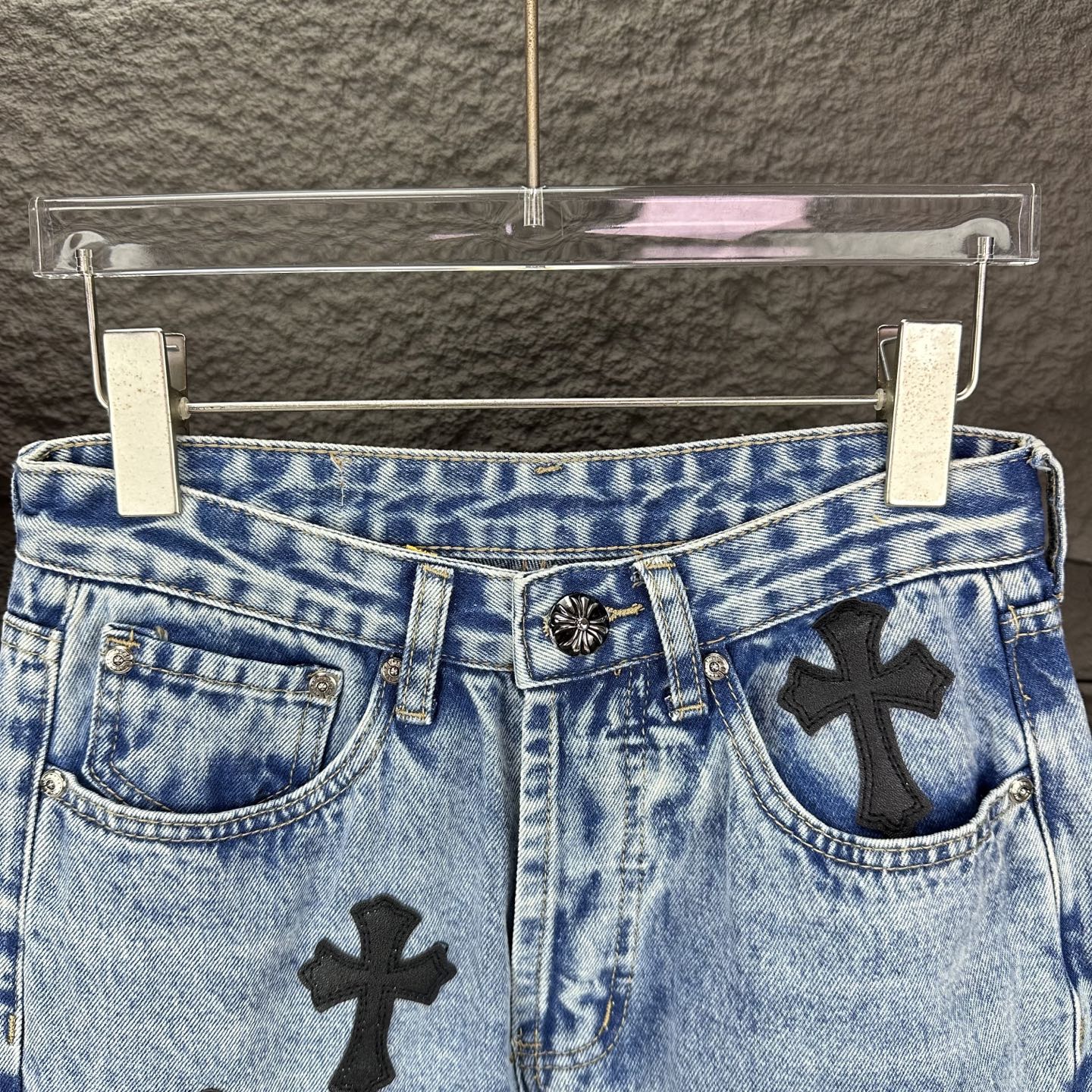 Chrome Hearts Couple Jeans Black Couple Style L