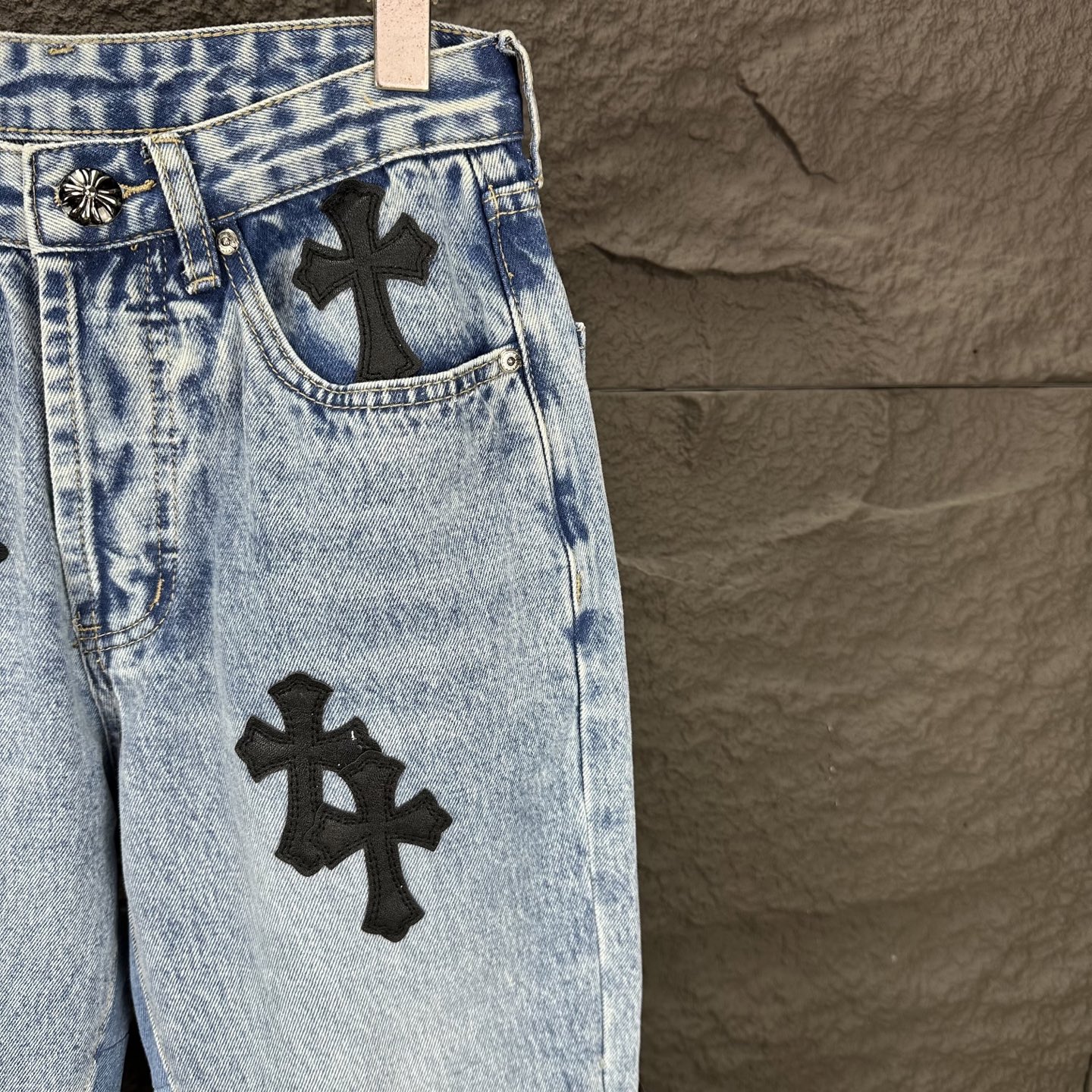 Chrome Hearts Couple Jeans Black Couple Style L