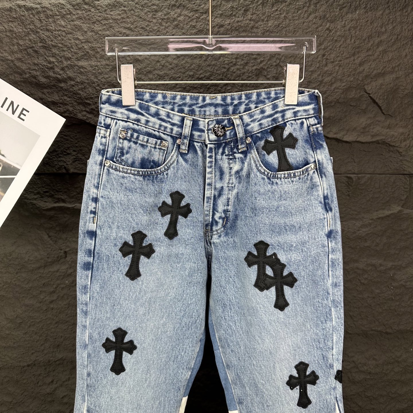 Chrome Hearts Couple Jeans Black Couple Style L