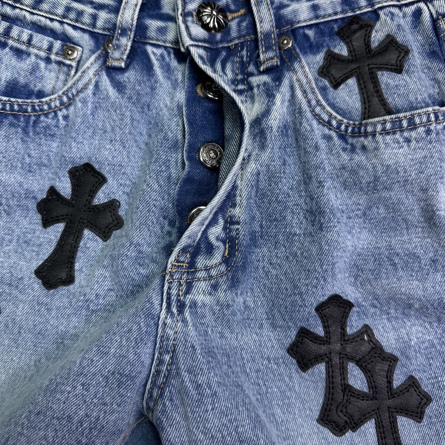 Chrome Hearts Couple Jeans Black Couple Style L