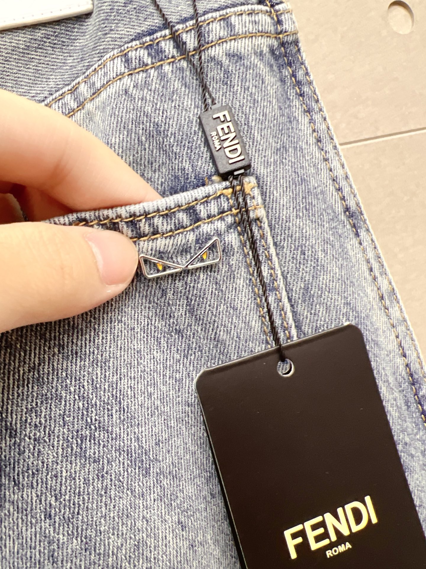 Fendi Male Jeans Denim Slim Fit