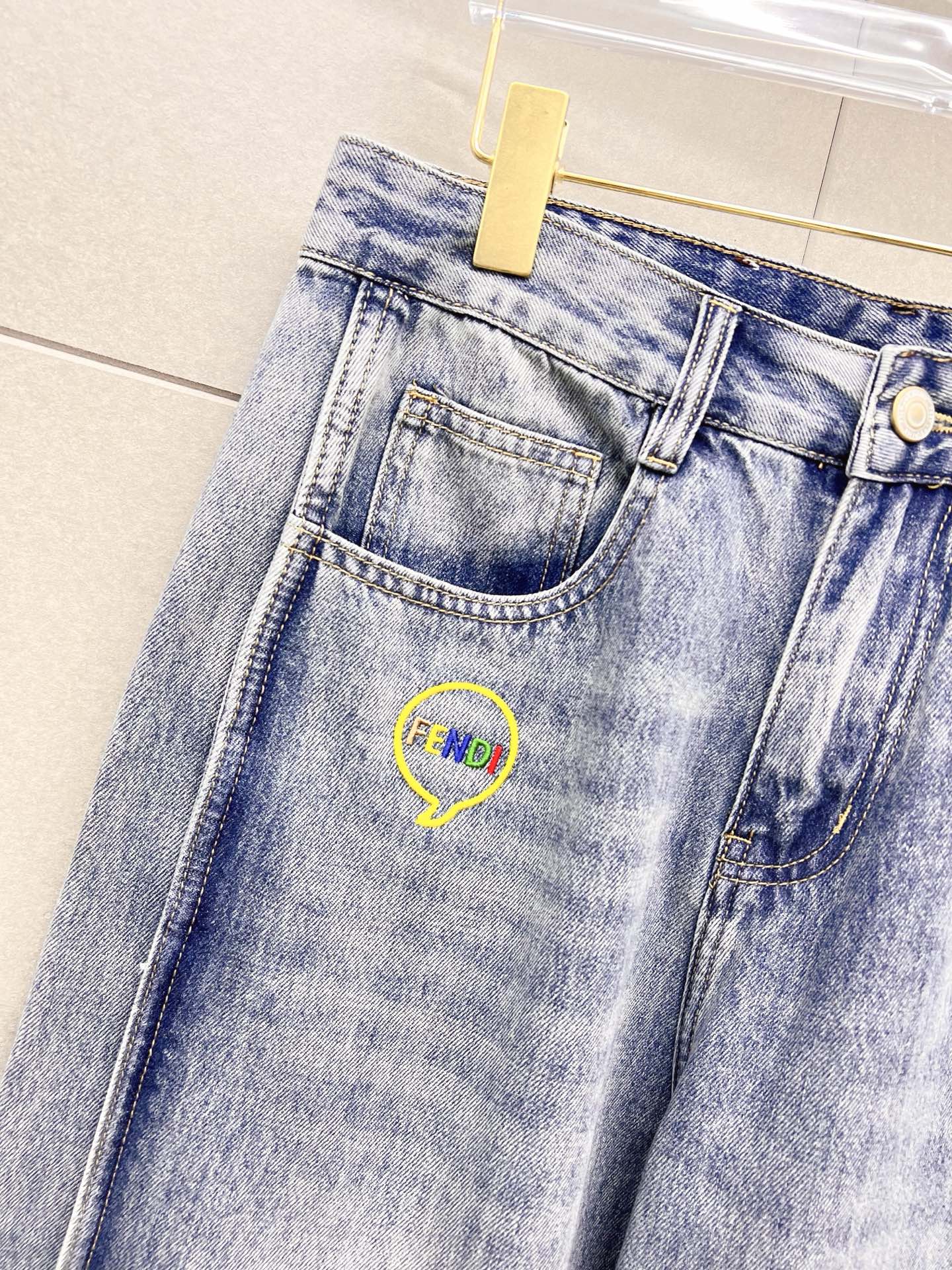 Fendi Male Jeans Denim Slim Fit
