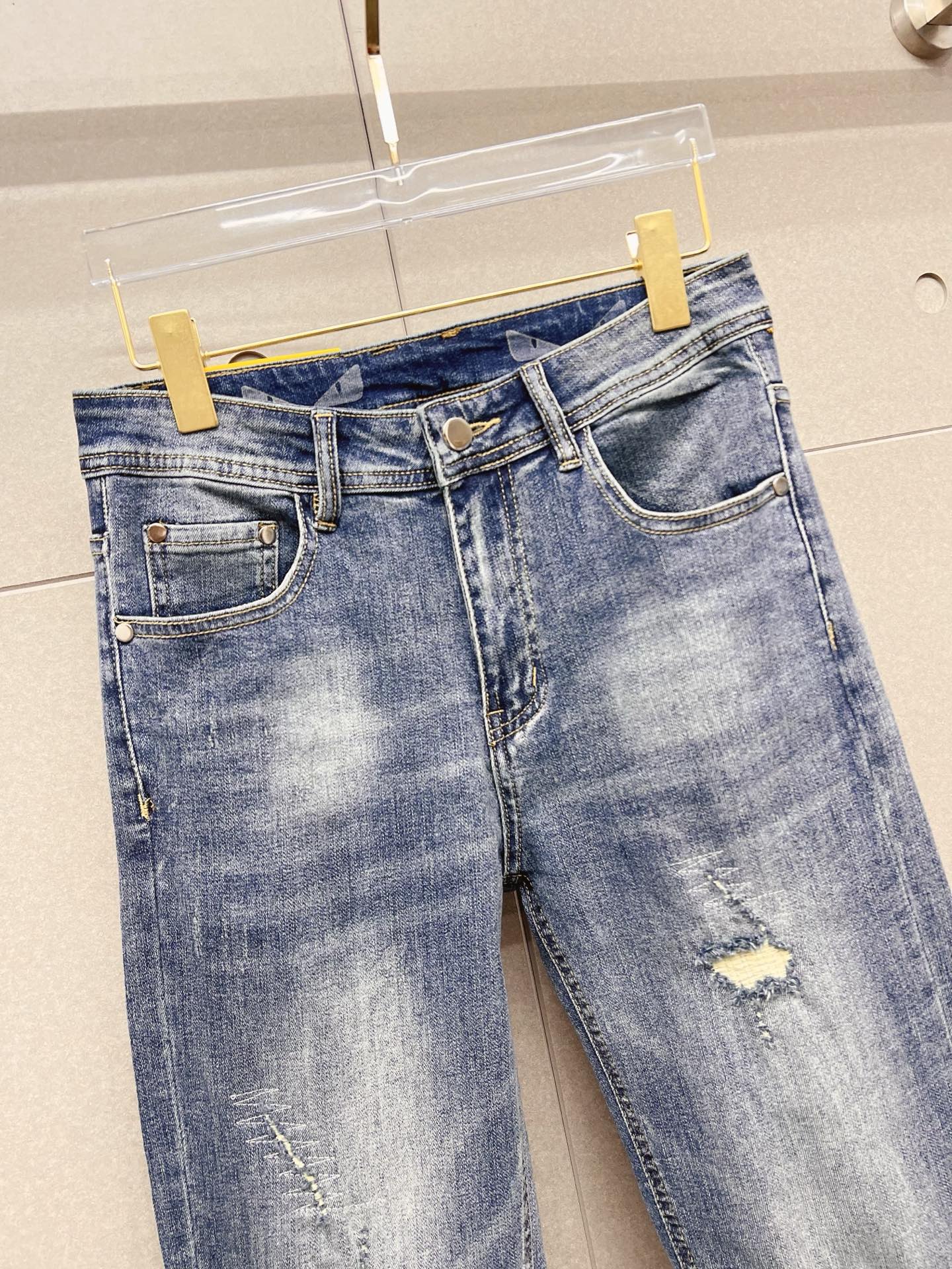 Fendi Male Jeans Denim Slim Fit