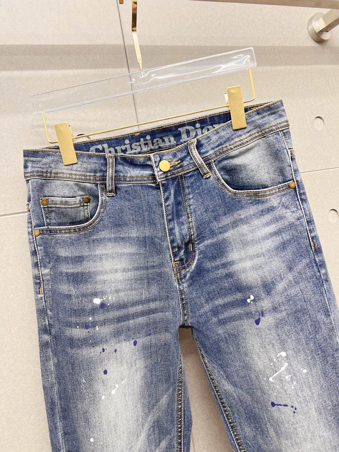 Dior Male Jeans Denim Slim Fit