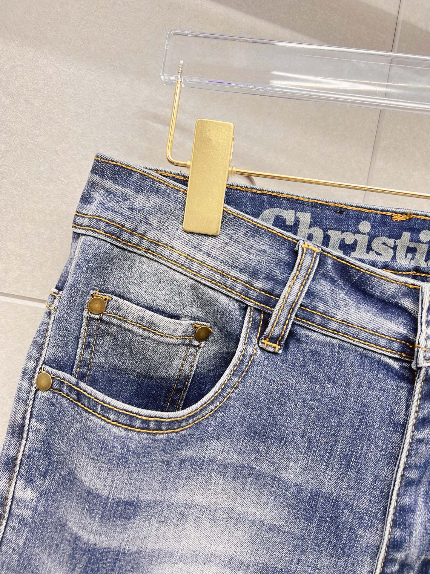 Dior Male Jeans Denim Slim Fit