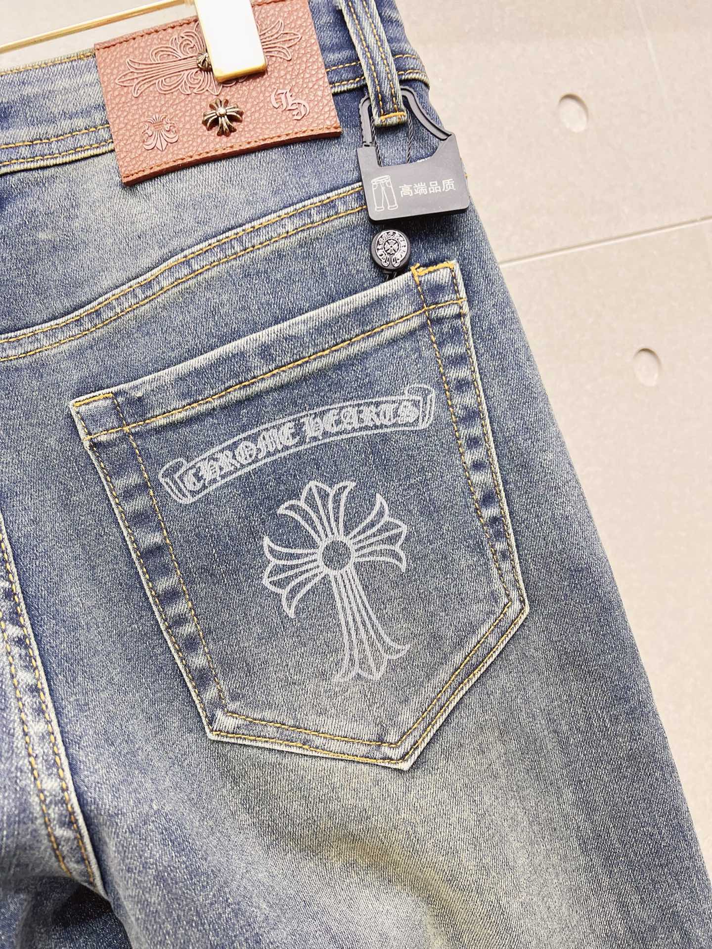 Chrome Hearts Male Jeans Denim Slim Fit