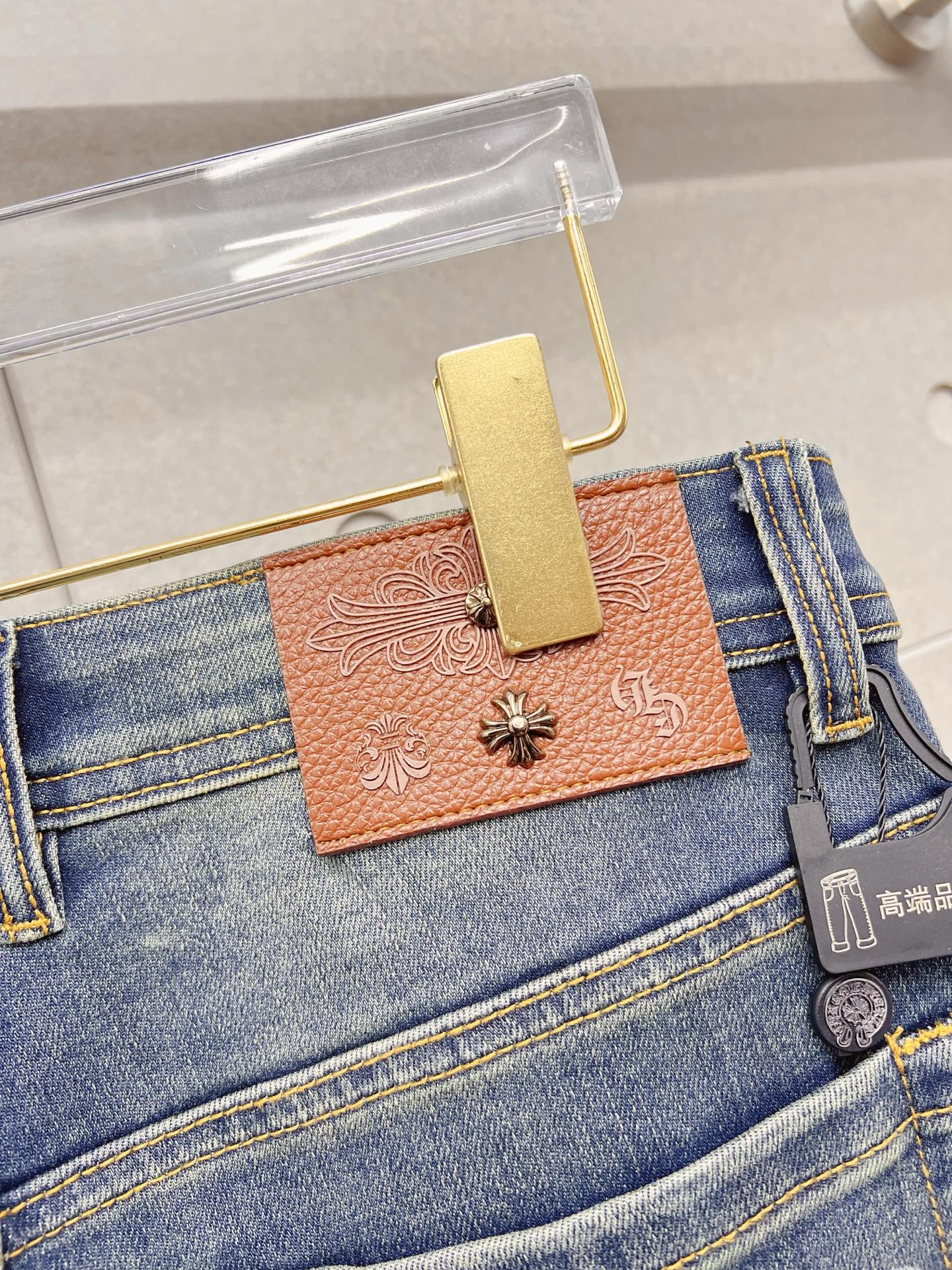 Chrome Hearts Male Jeans Denim Slim Fit