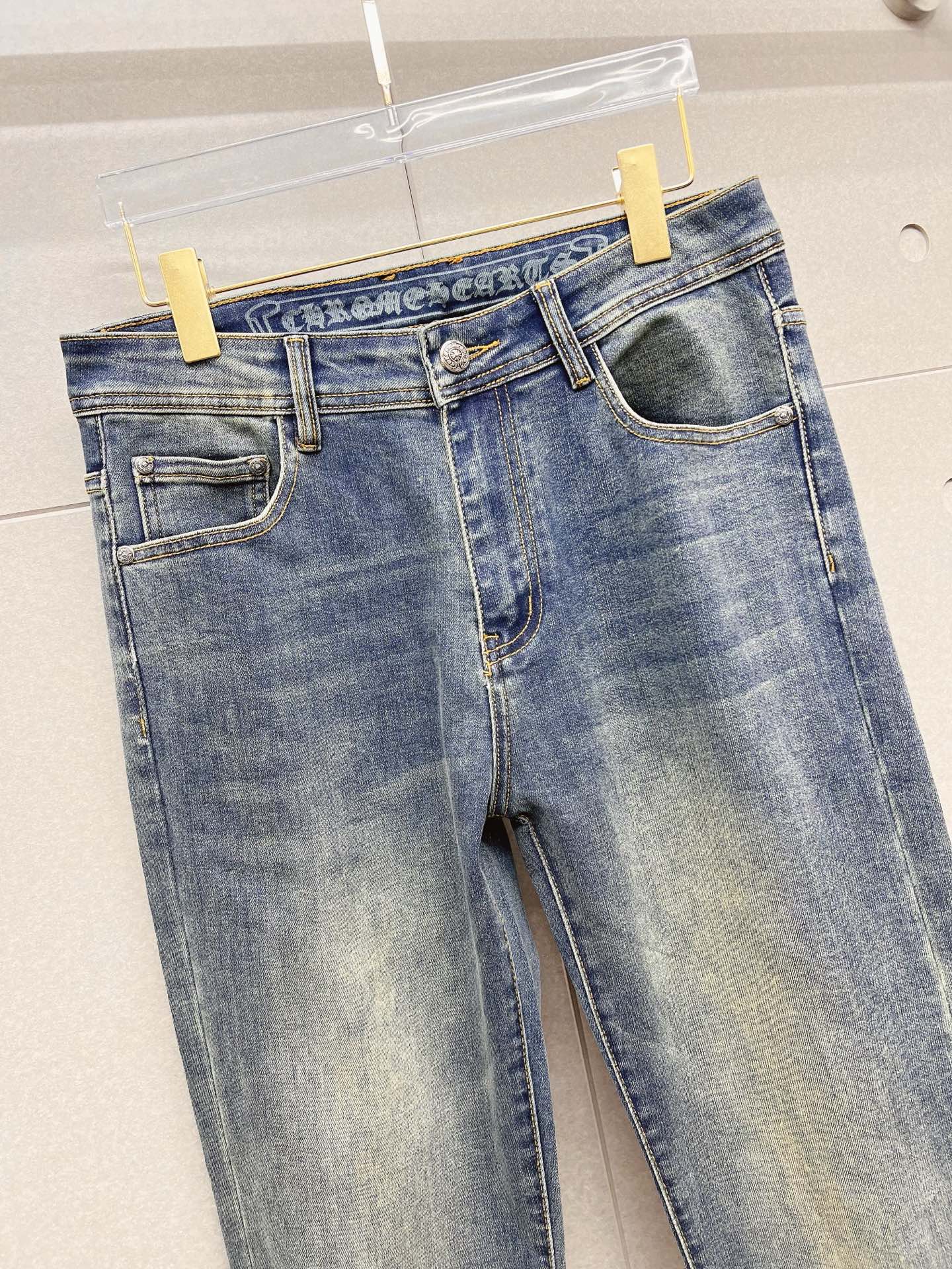 Chrome Hearts Male Jeans Denim Slim Fit