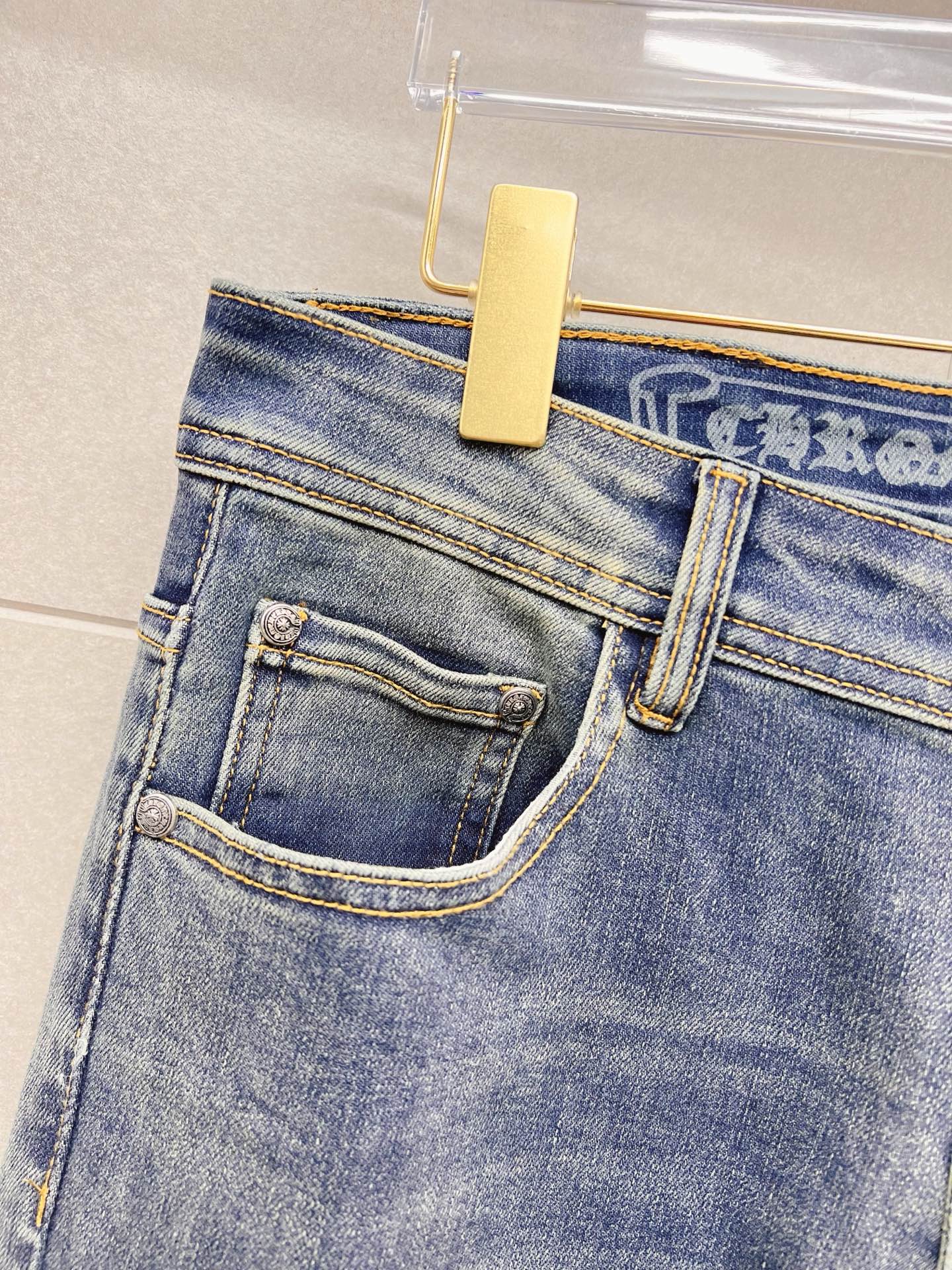 Chrome Hearts Male Jeans Denim Slim Fit