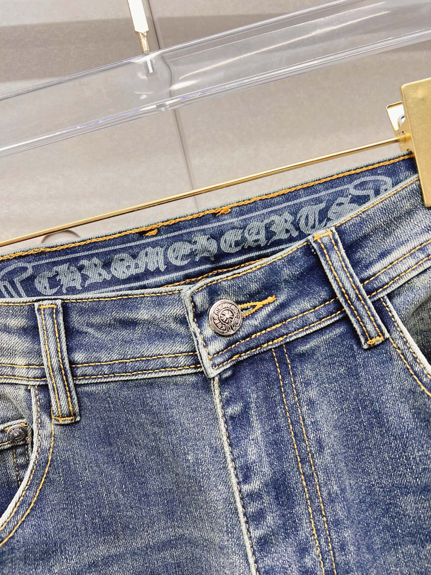 Chrome Hearts Male Jeans Denim Slim Fit