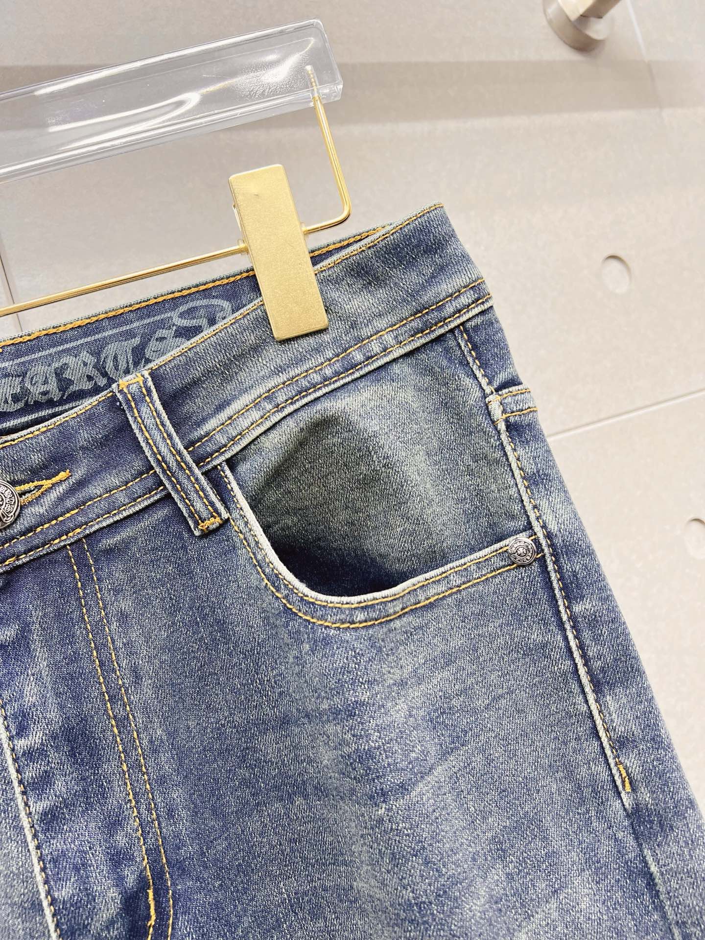Chrome Hearts Male Jeans Denim Slim Fit