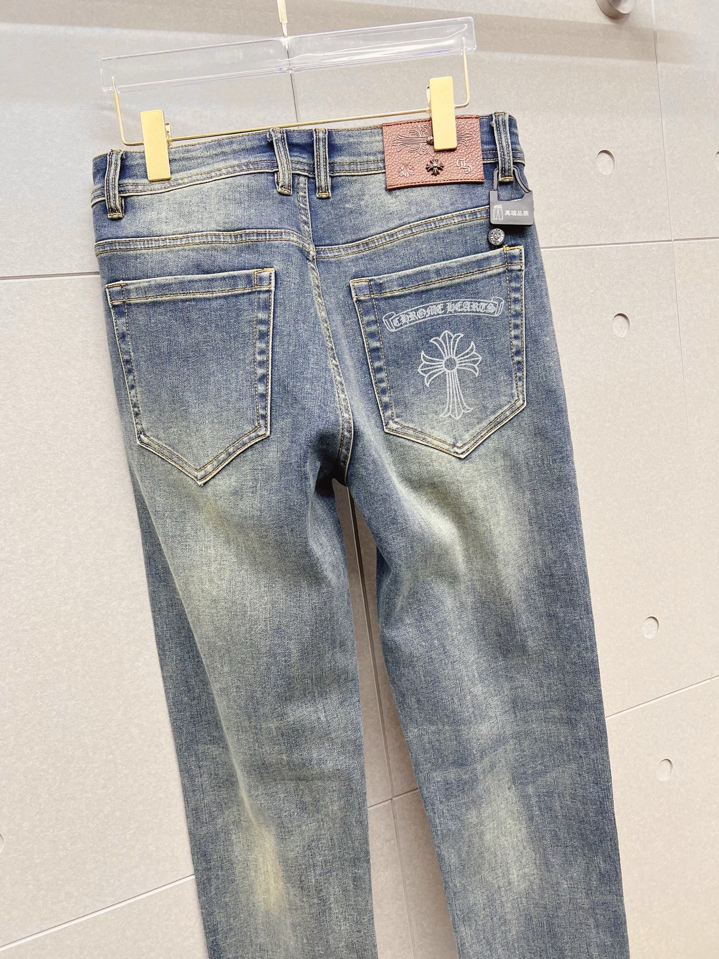 Chrome Hearts Male Jeans Denim Slim Fit