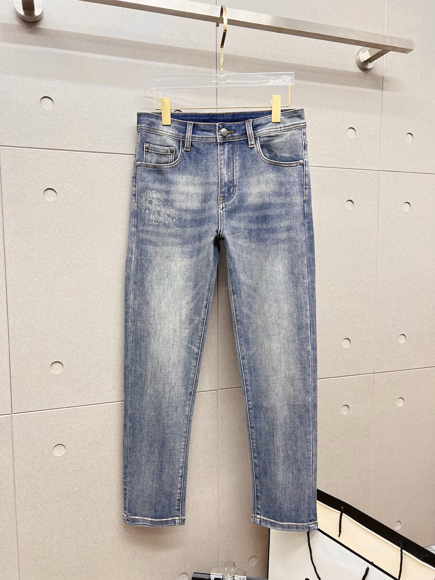 Chrome Hearts Male Jeans Denim Slim Fit