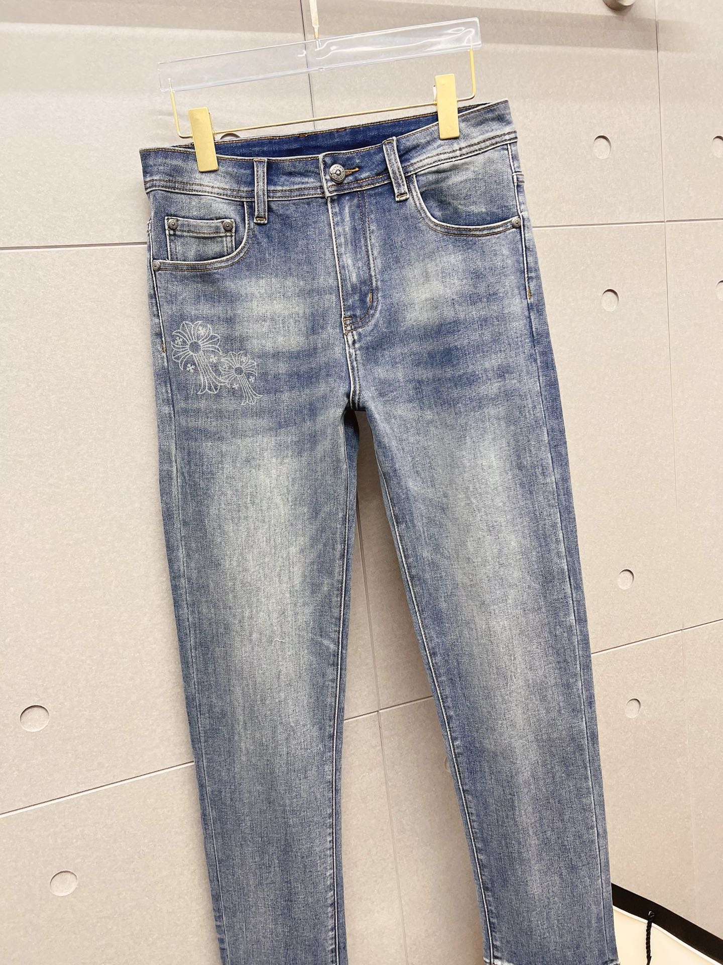 Chrome Hearts Male Jeans Denim Slim Fit