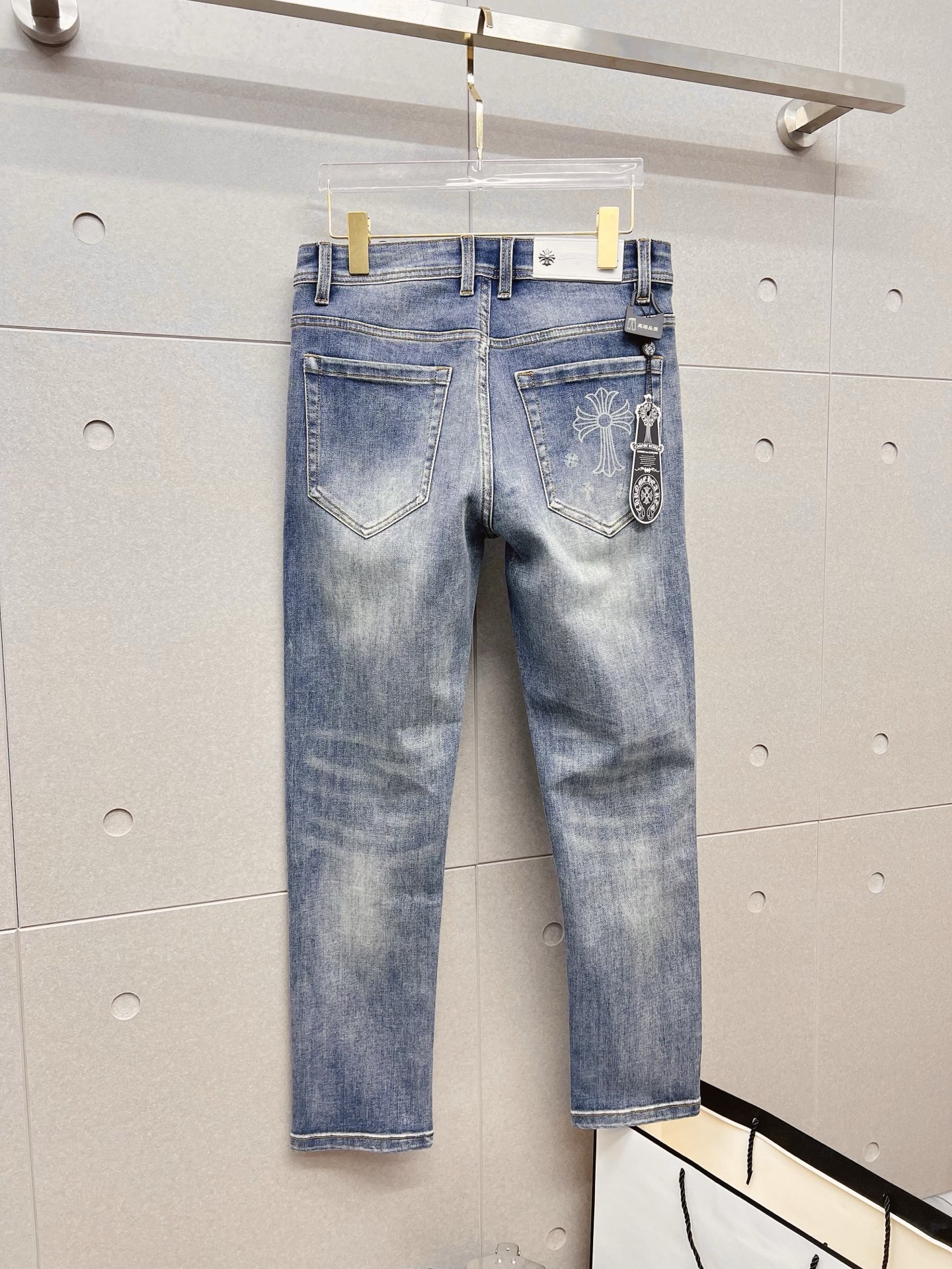 Chrome Hearts Male Jeans Denim Slim Fit