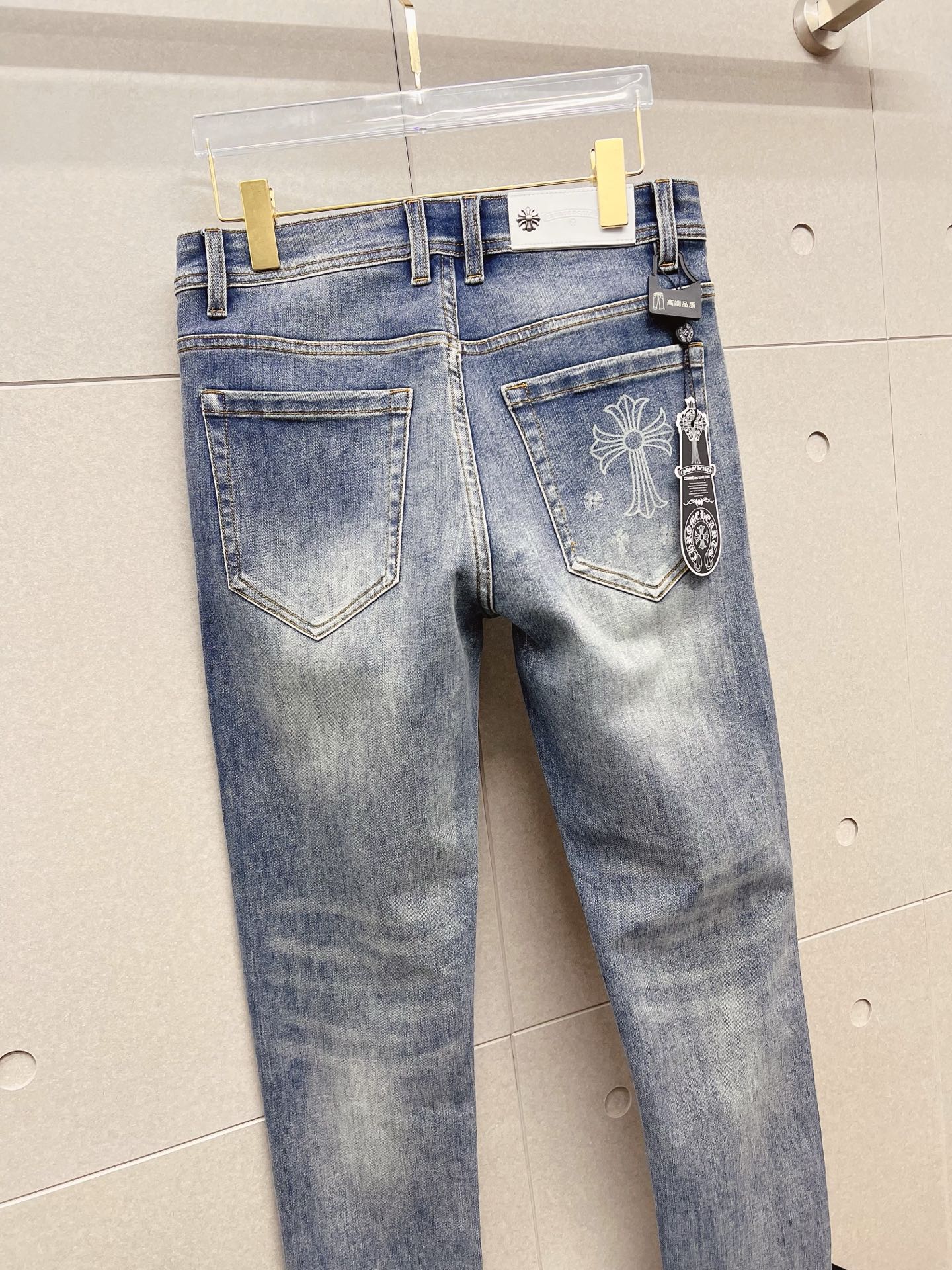 Chrome Hearts Male Jeans Denim Slim Fit