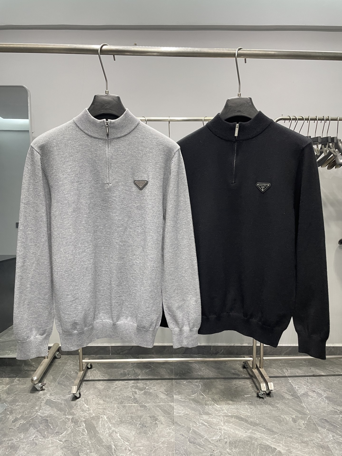 Prada Couple Basic Clothing Cotton Black M-l-xl