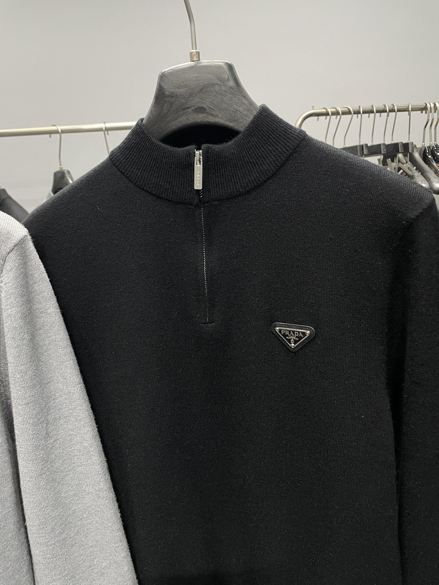 Prada Couple Basic Clothing Cotton Black M-l-xl
