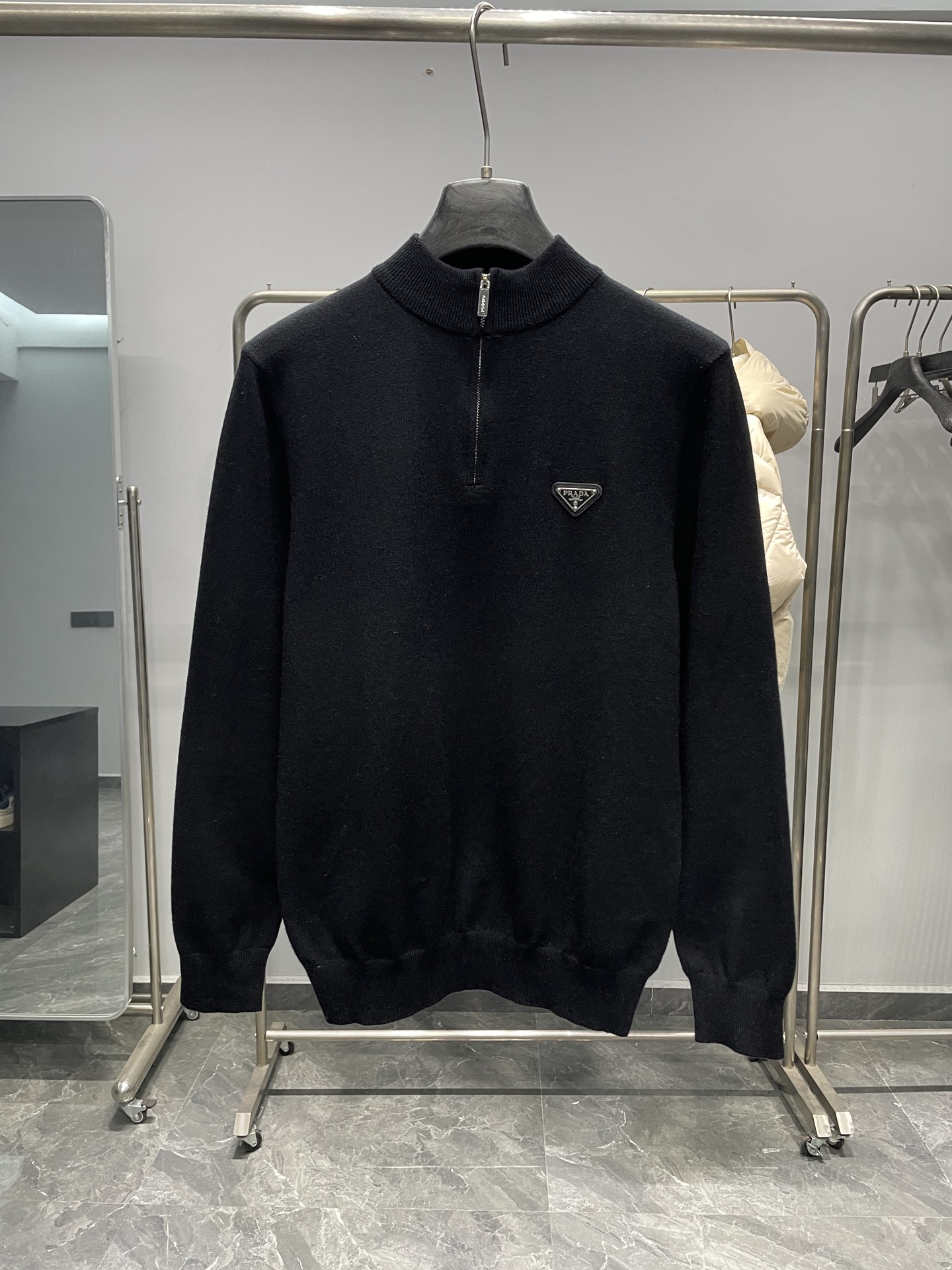 Prada Couple Basic Clothing Cotton Black M-l-xl
