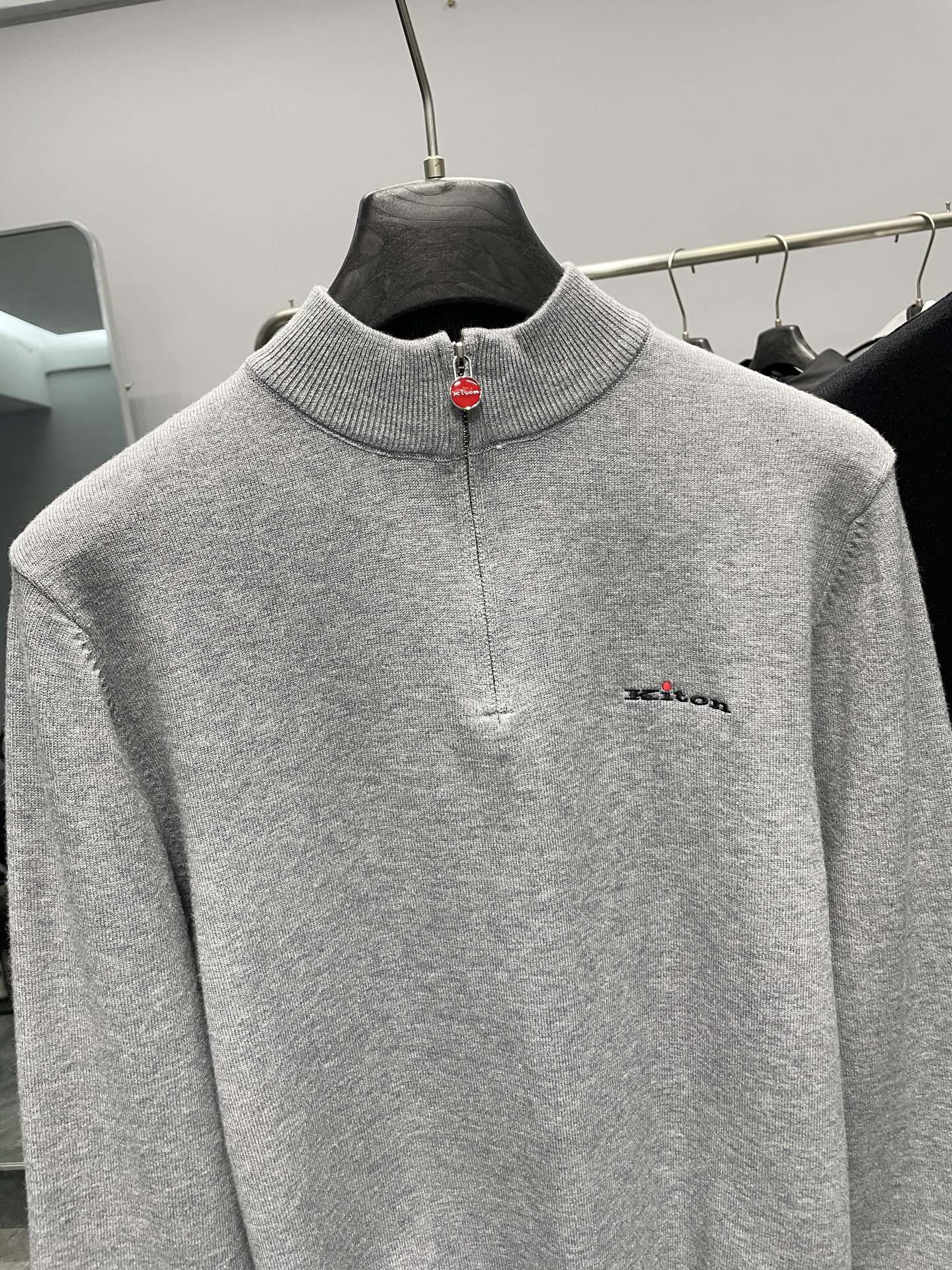 Kiton Male Basic Clothing Cotton Black M-l-xl