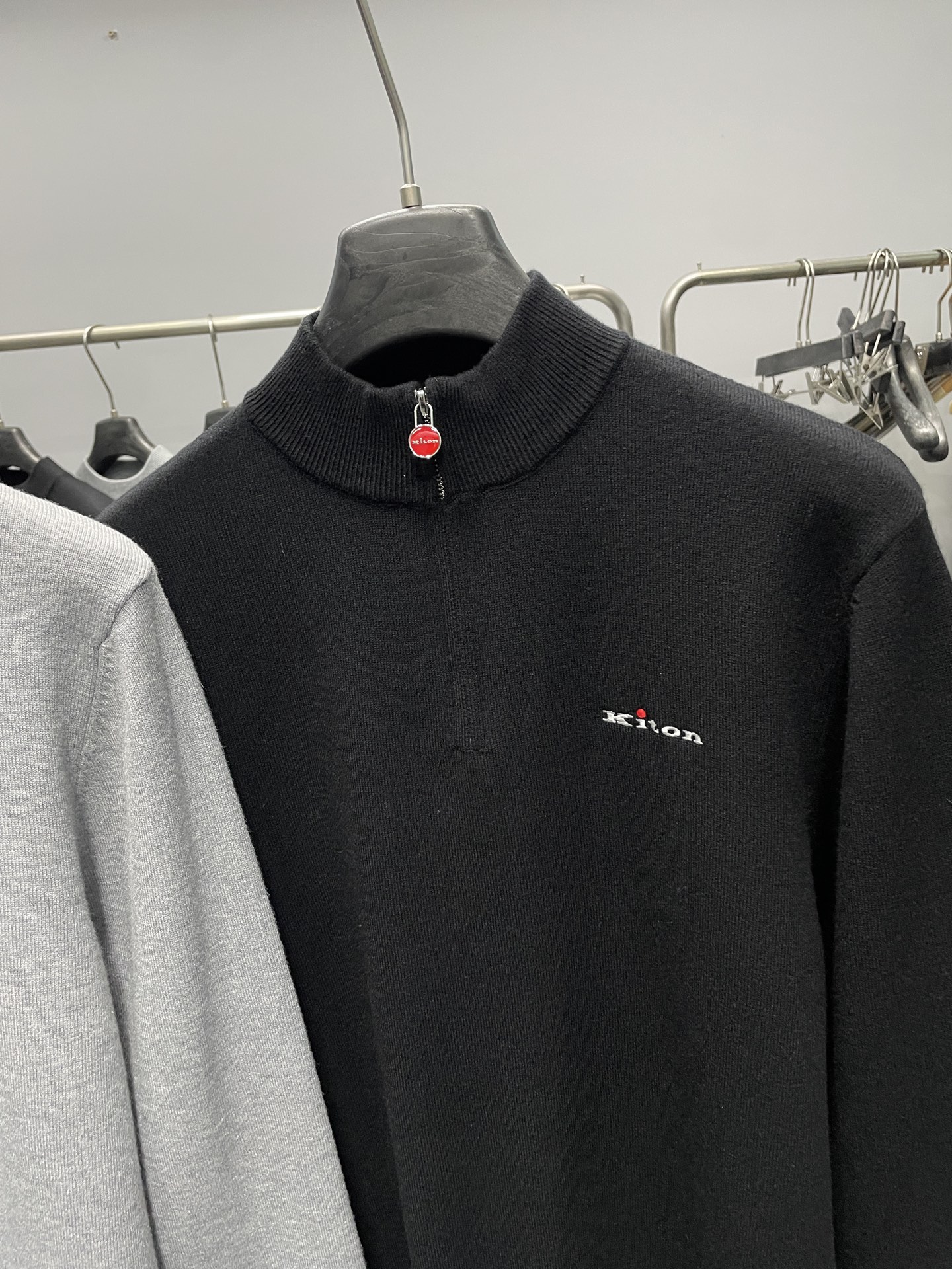 Kiton Male Basic Clothing Cotton Black M-l-xl