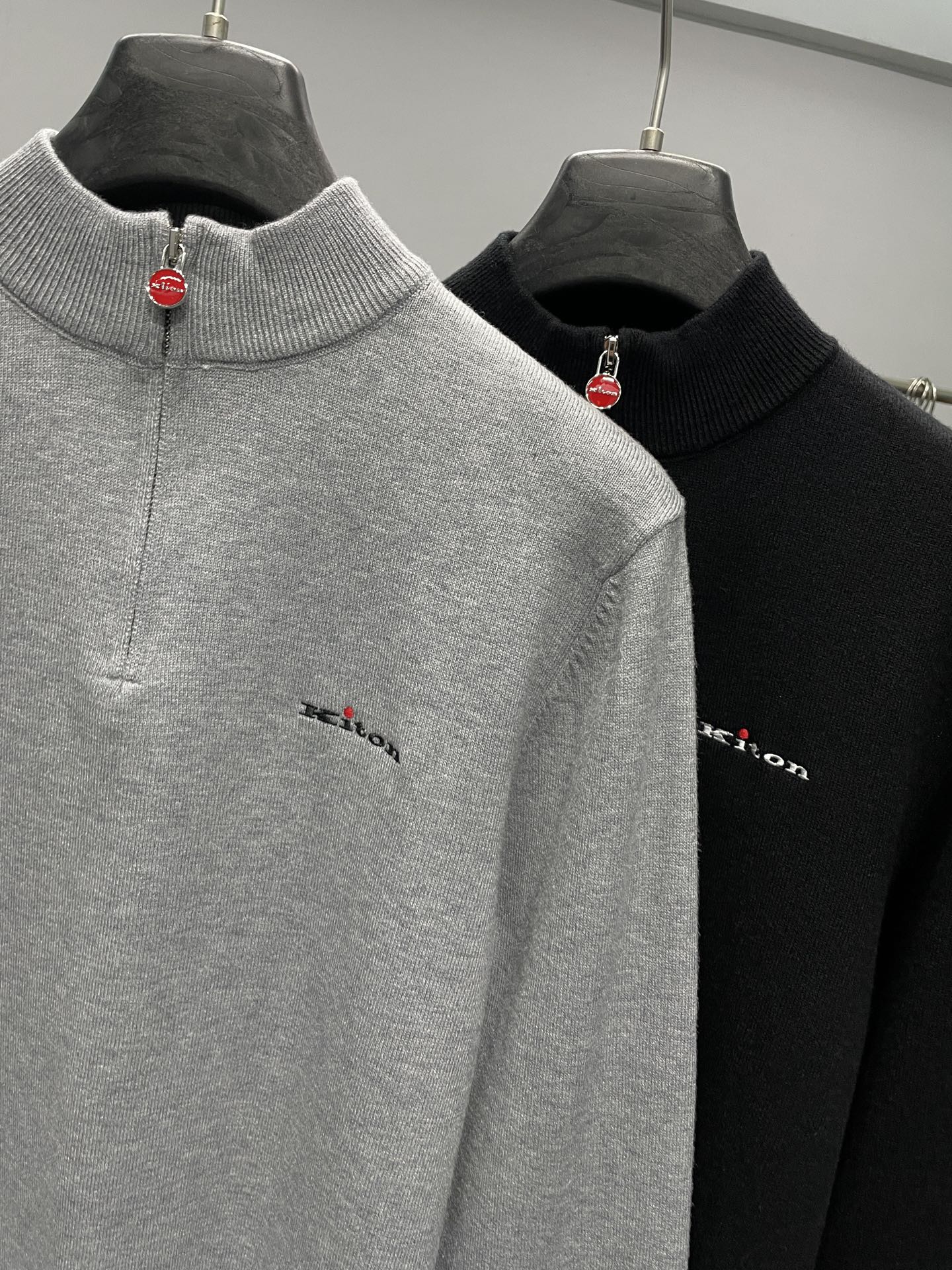 Kiton Male Basic Clothing Cotton Black M-l-xl