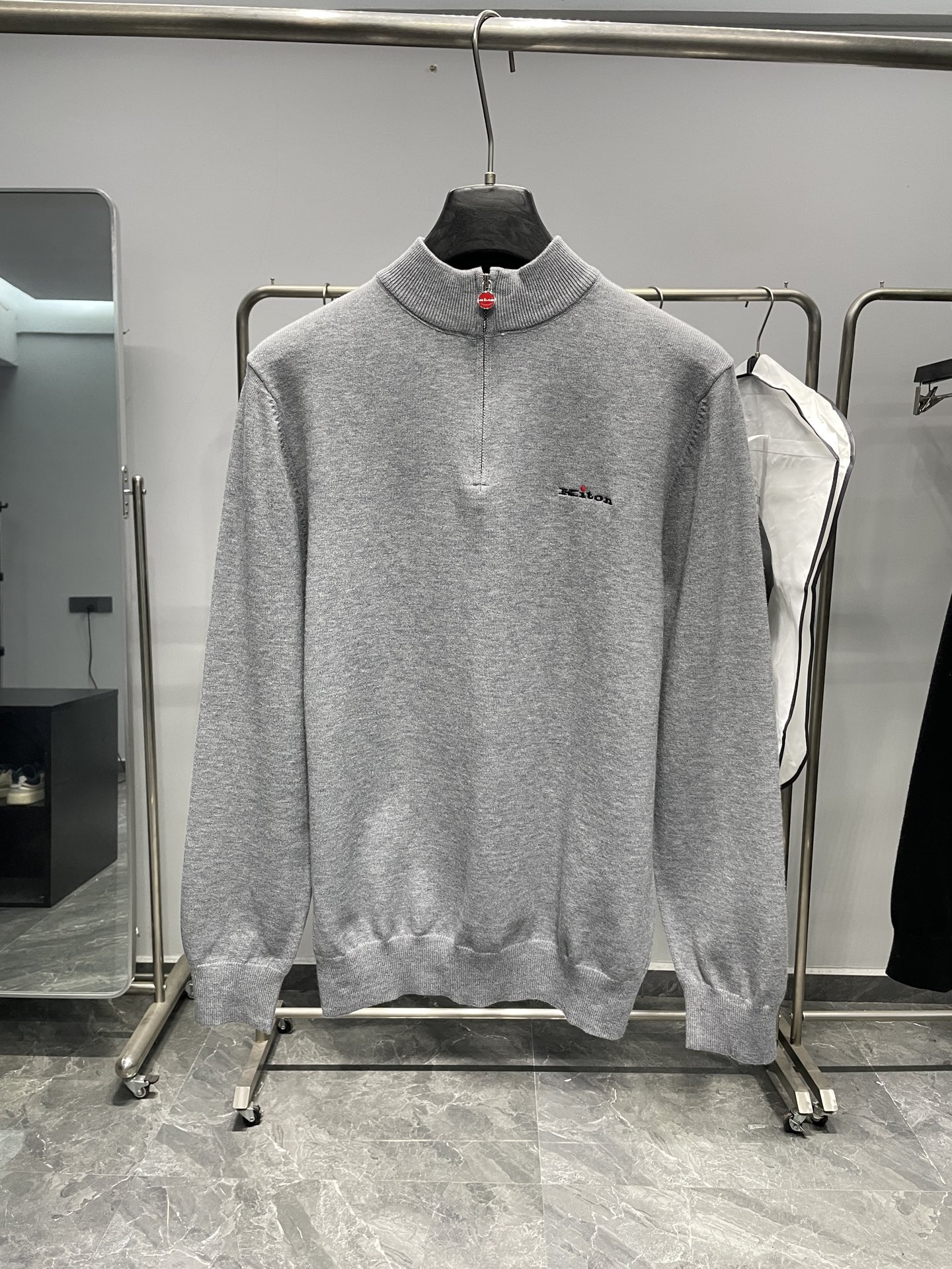 Kiton Male Basic Clothing Cotton Black M-l-xl