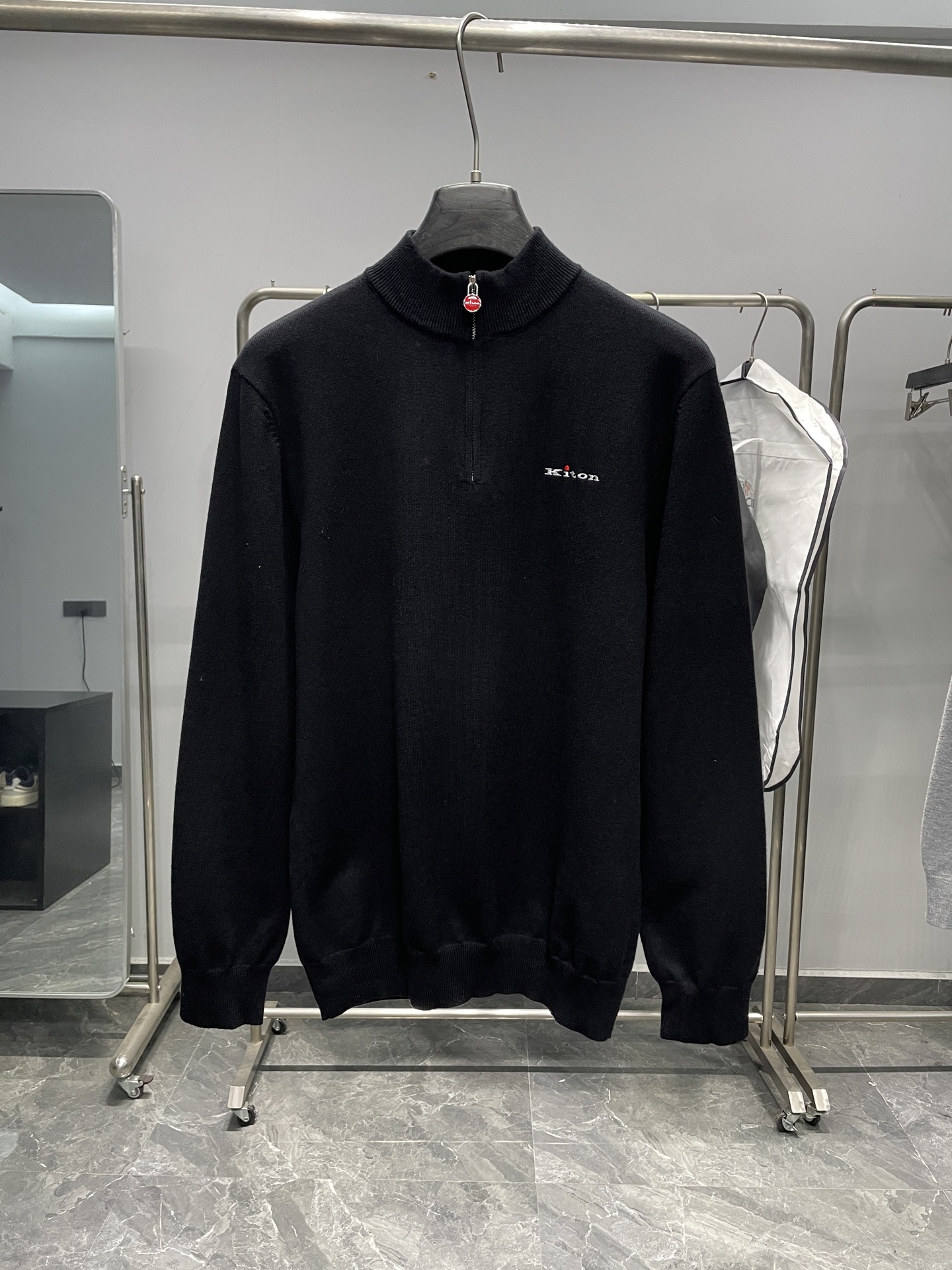 Kiton Male Basic Clothing Cotton Black M-l-xl