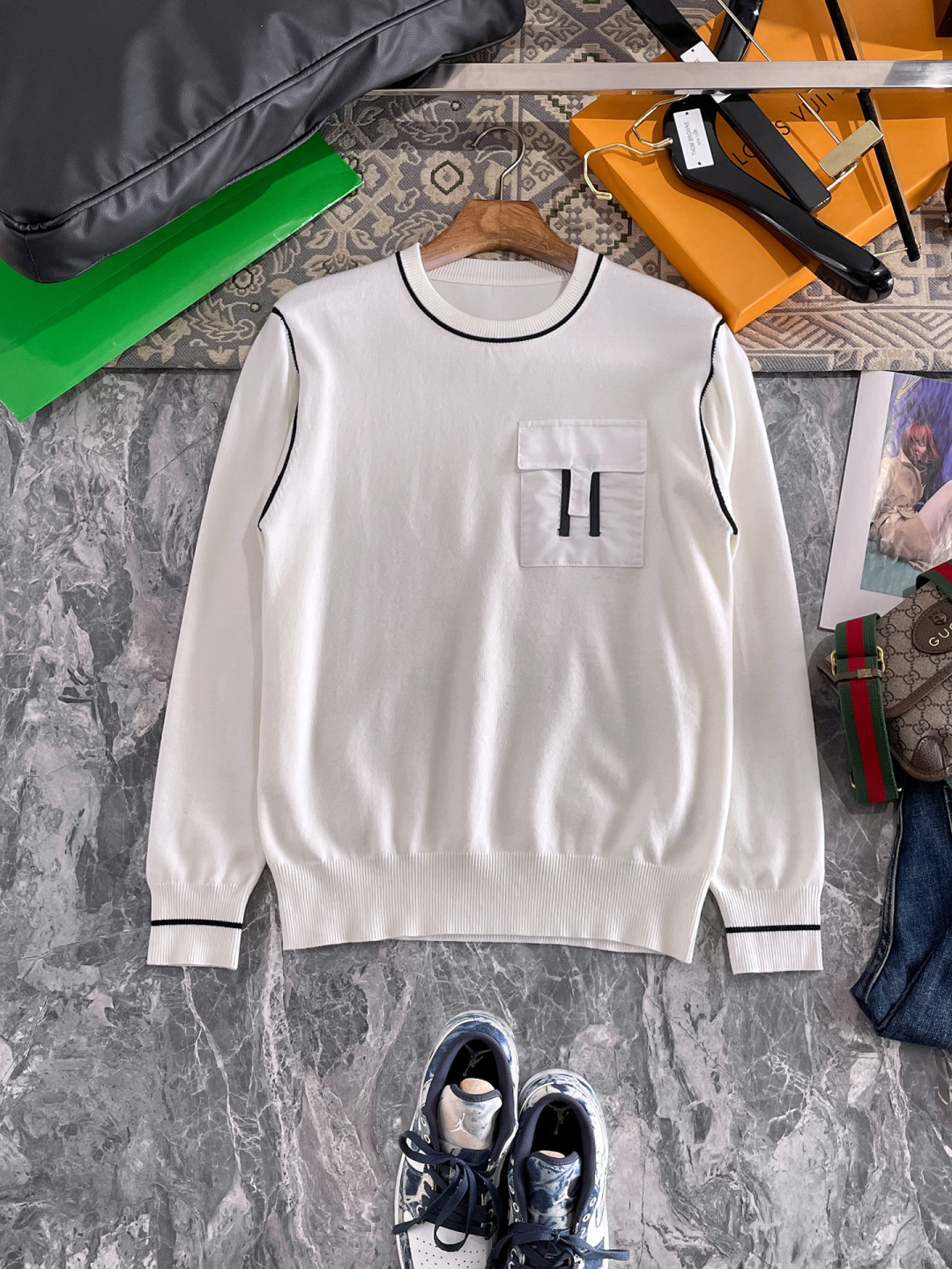 Hermès Male Basic Clothing Wool S-m-xxxl