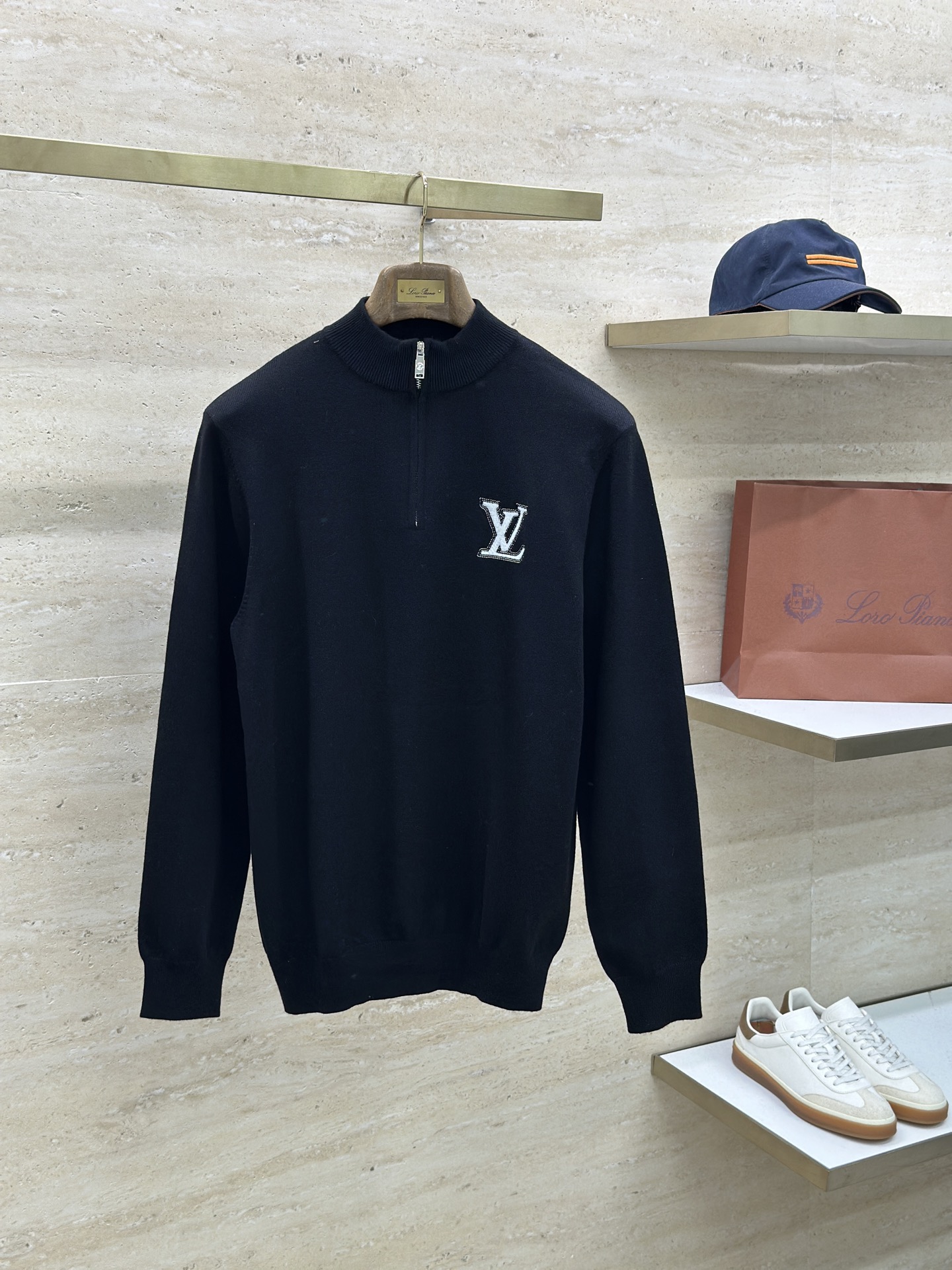 Louis Vuitton Male Basic Clothing Wool Black M-l-xxxl