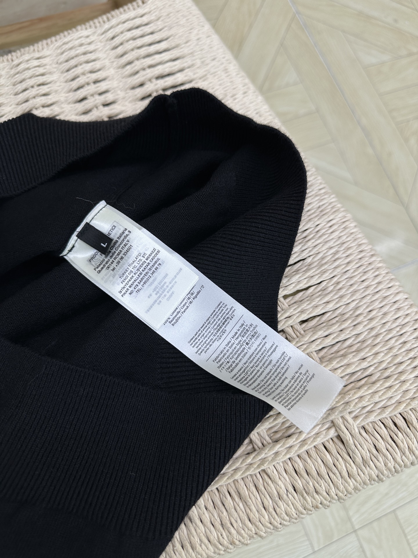 Fendi Male Basic Clothing Wool Black M-xxxl