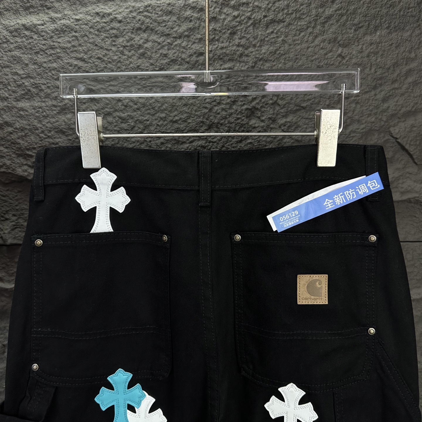 Chrome Hearts Couple Jeans Black Loose Fit